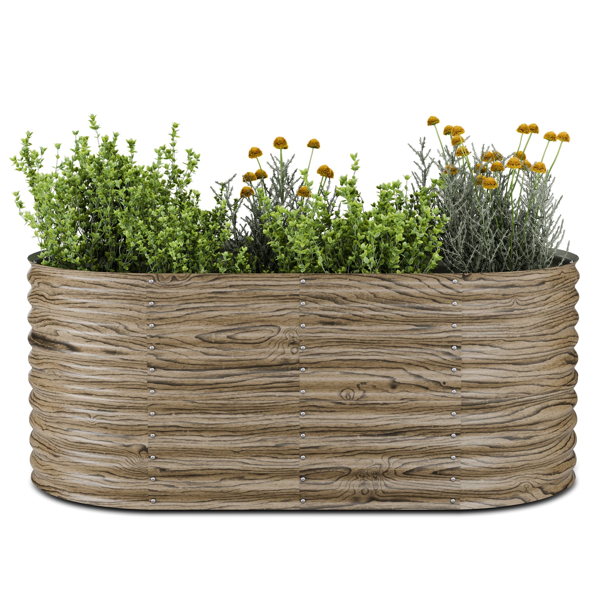 Blumfeldt High Grow vyvýšený záhon | 1 169 l | ergonomický | odolný voči poveternostným vplyvom | otvorená spodná konštrukcia | oválny