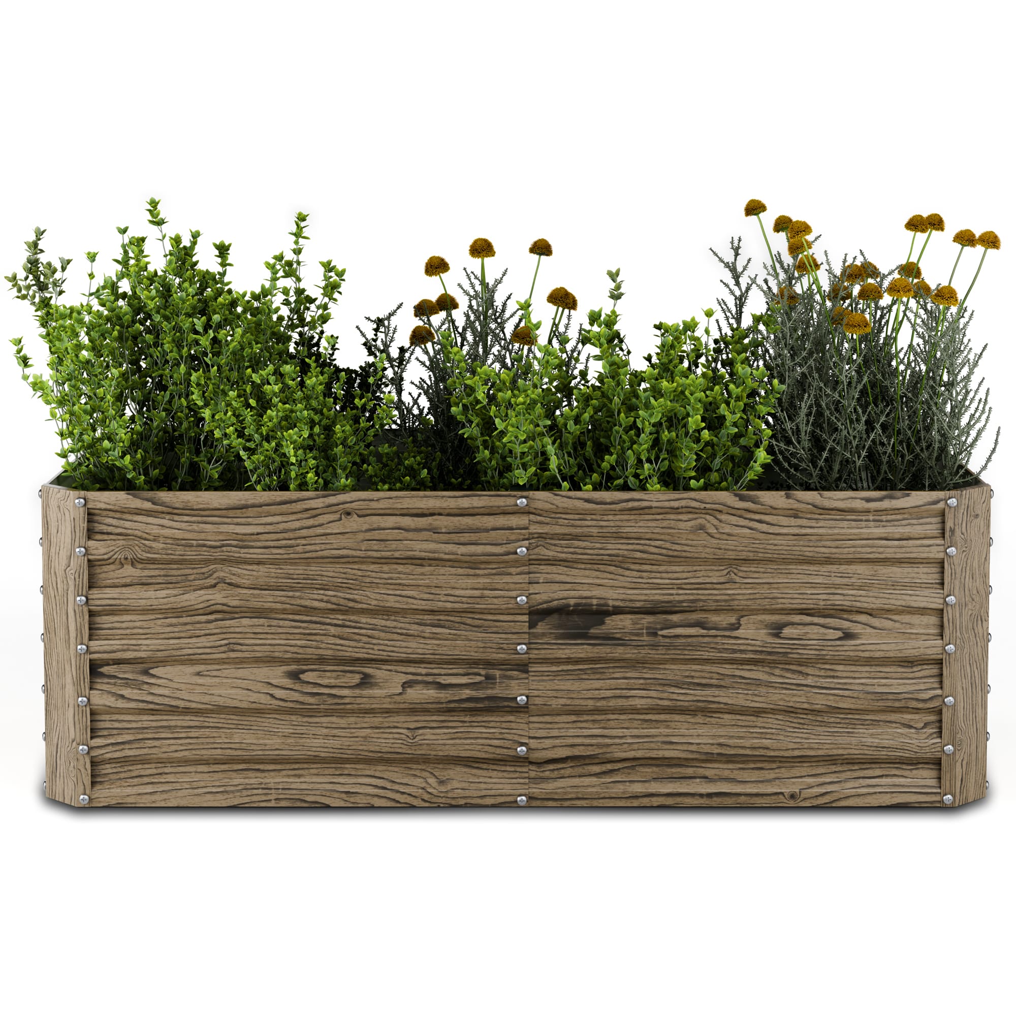 Blumfeldt High Grow Straight vyvýšený záhon, 972 L, Ergonomický, Odolný voči poveternostným vplyvom, Otvorená základňa
