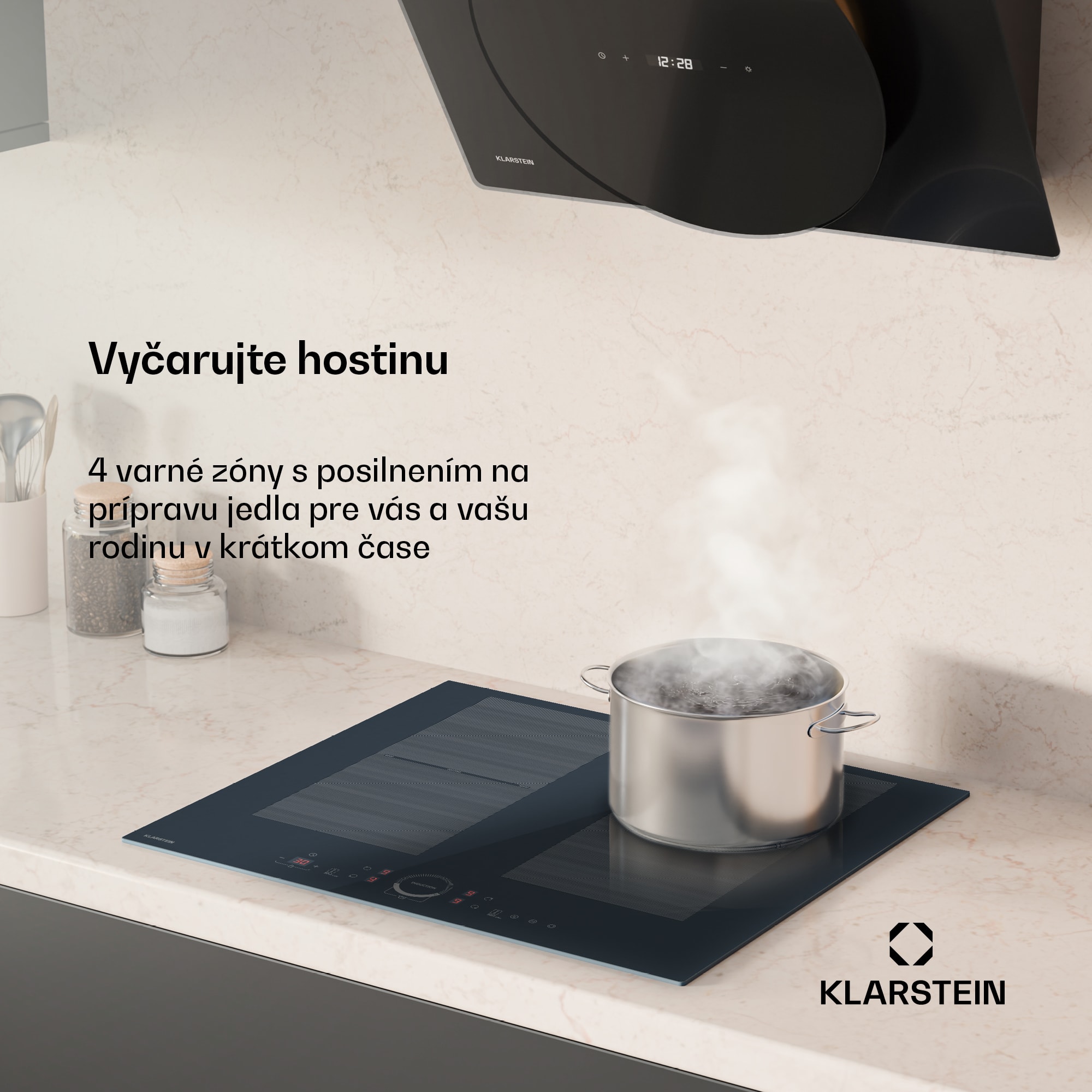 Klarstein Delicatessa 60 Flex vstavaná indukčná varná doska, 7000 W, Flexi zóna, Booster, Indukcia – Obrázok 2