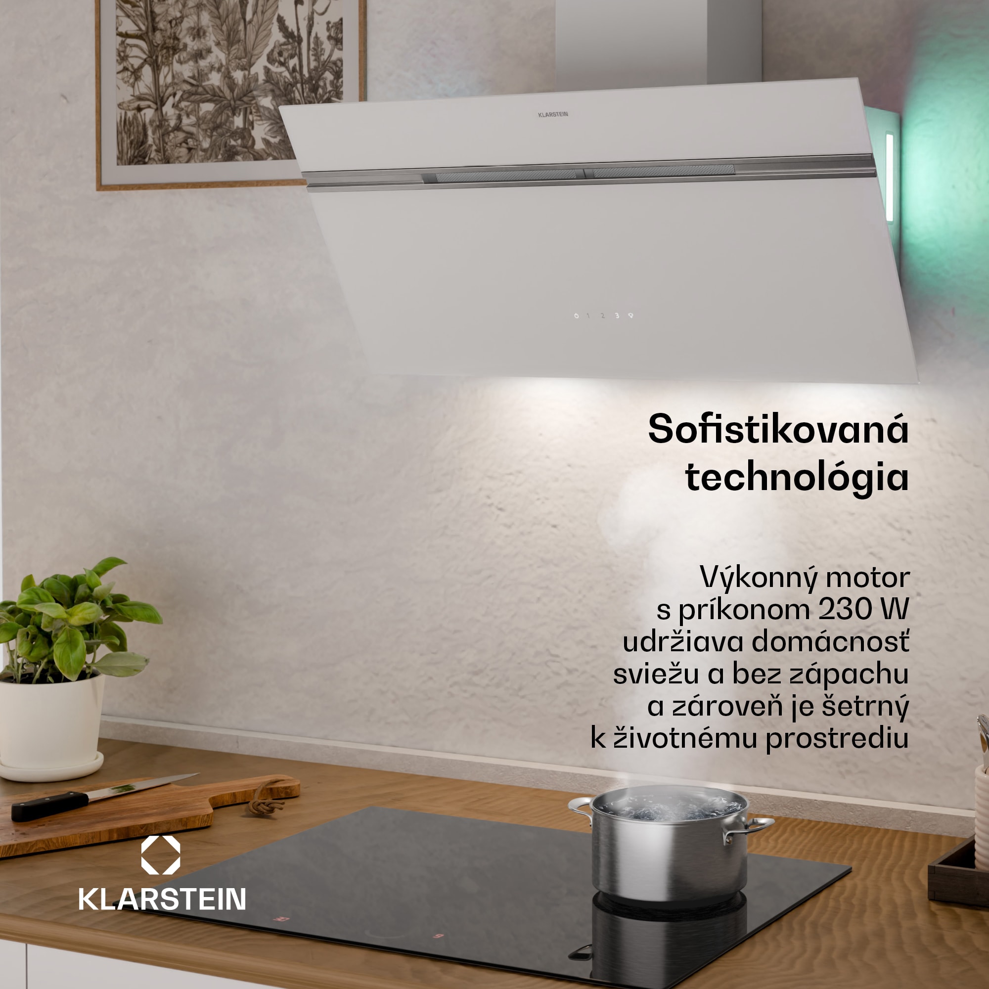 Klarstein Alina digestor | 80 cm | 615 m³/h | Tichý | EEK A – Obrázok 3