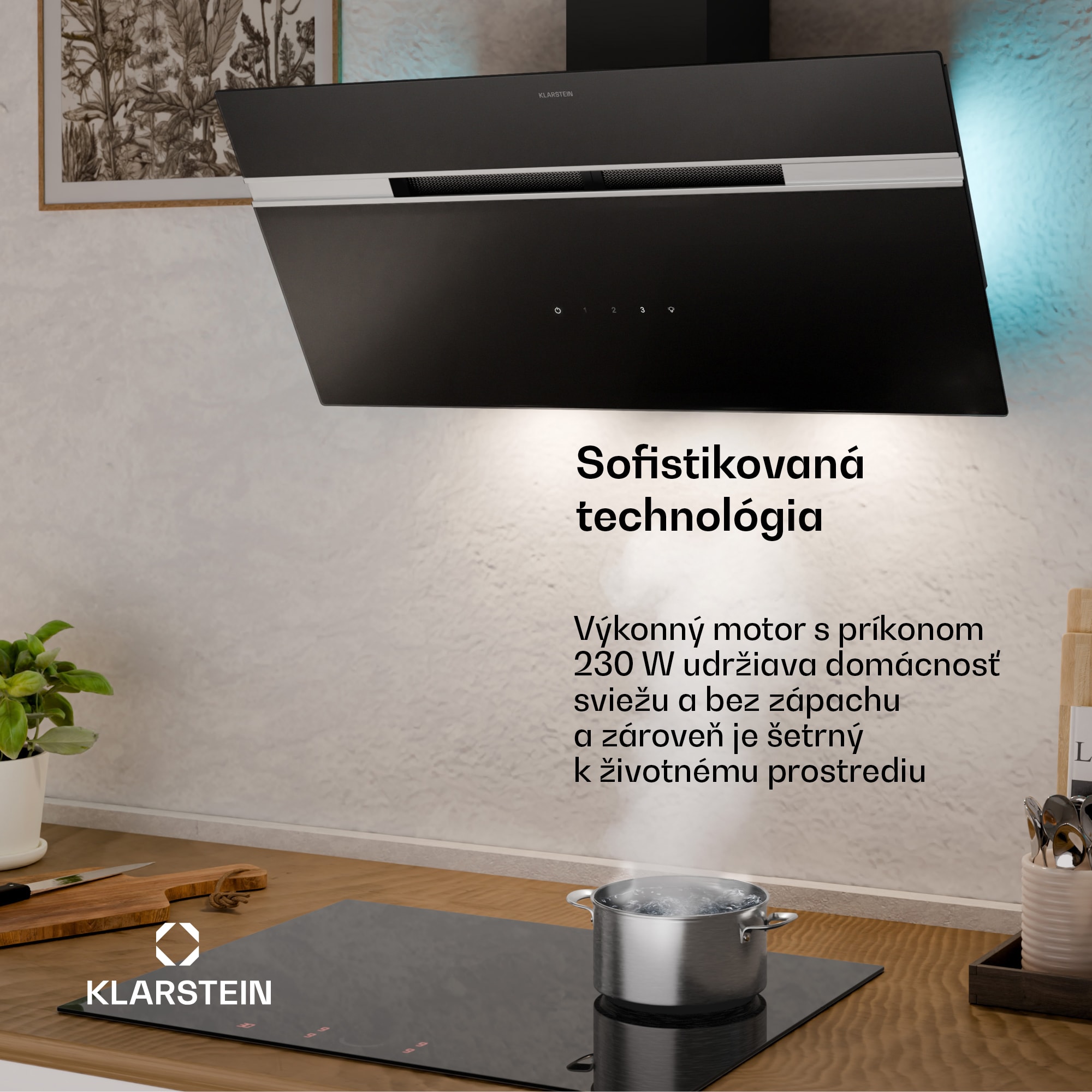 Klarstein Alina odsávač pár | 90 cm | 615 m³/h | Tichý | EEK A – Obrázok 3