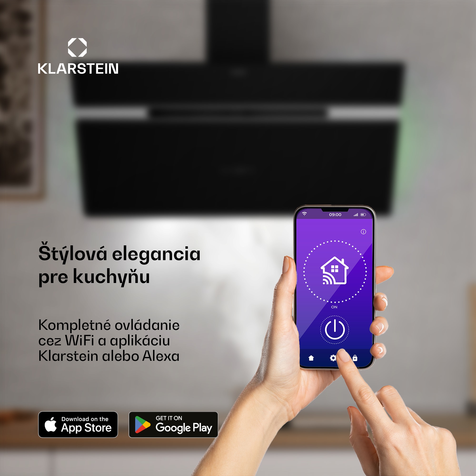 Klarstein Alina digestor | 90 cm | Smart | 615 m³/h | Tichý | EEK A – Obrázok 3