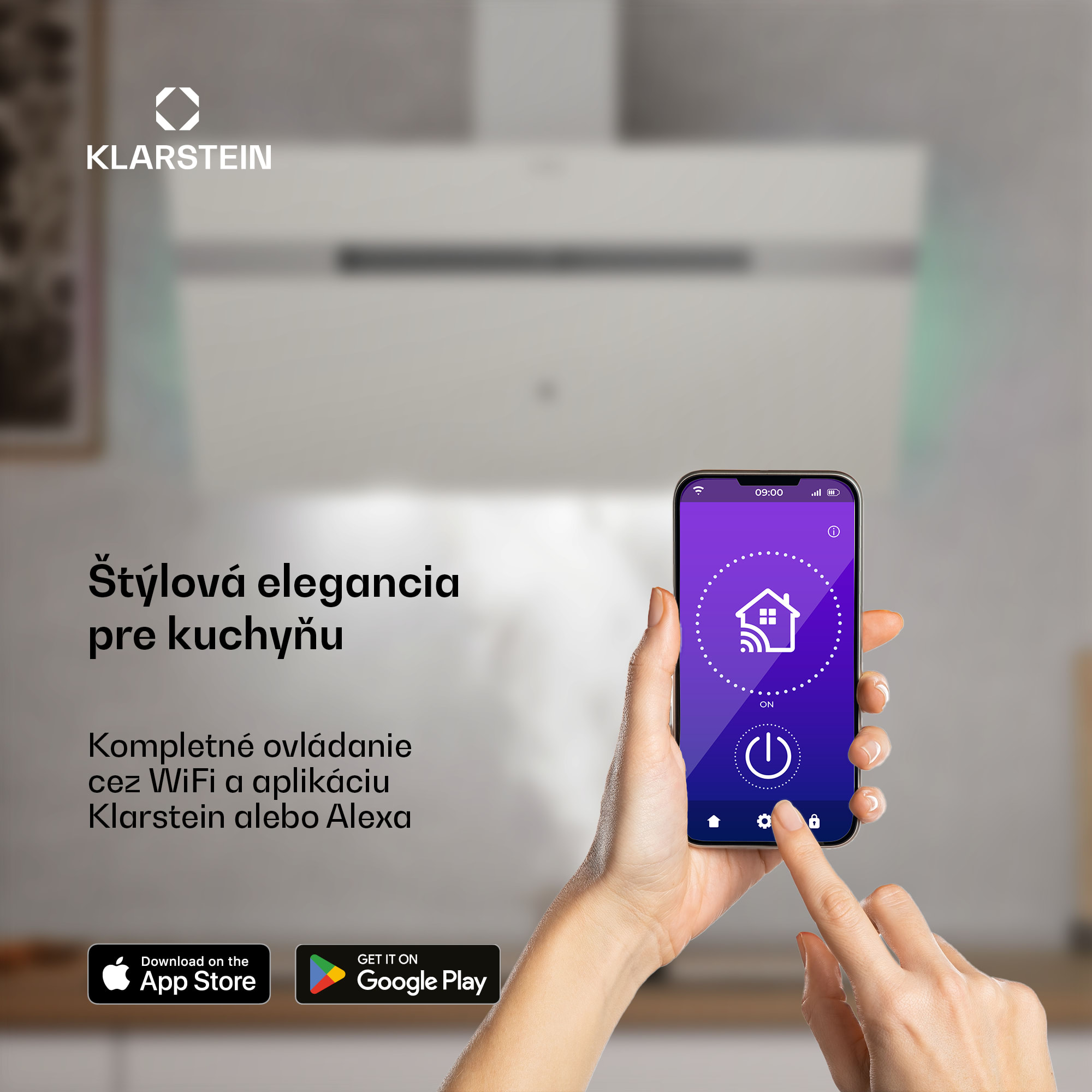 Klarstein Alina digestor | 90 cm | Smart | 615 m³/h | Tichý | EEK A – Obrázok 2