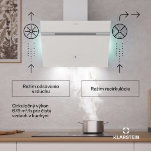 Klarstein Alina odsávač pár | 60 cm | 680 m³/h | Tichý | EEK A++