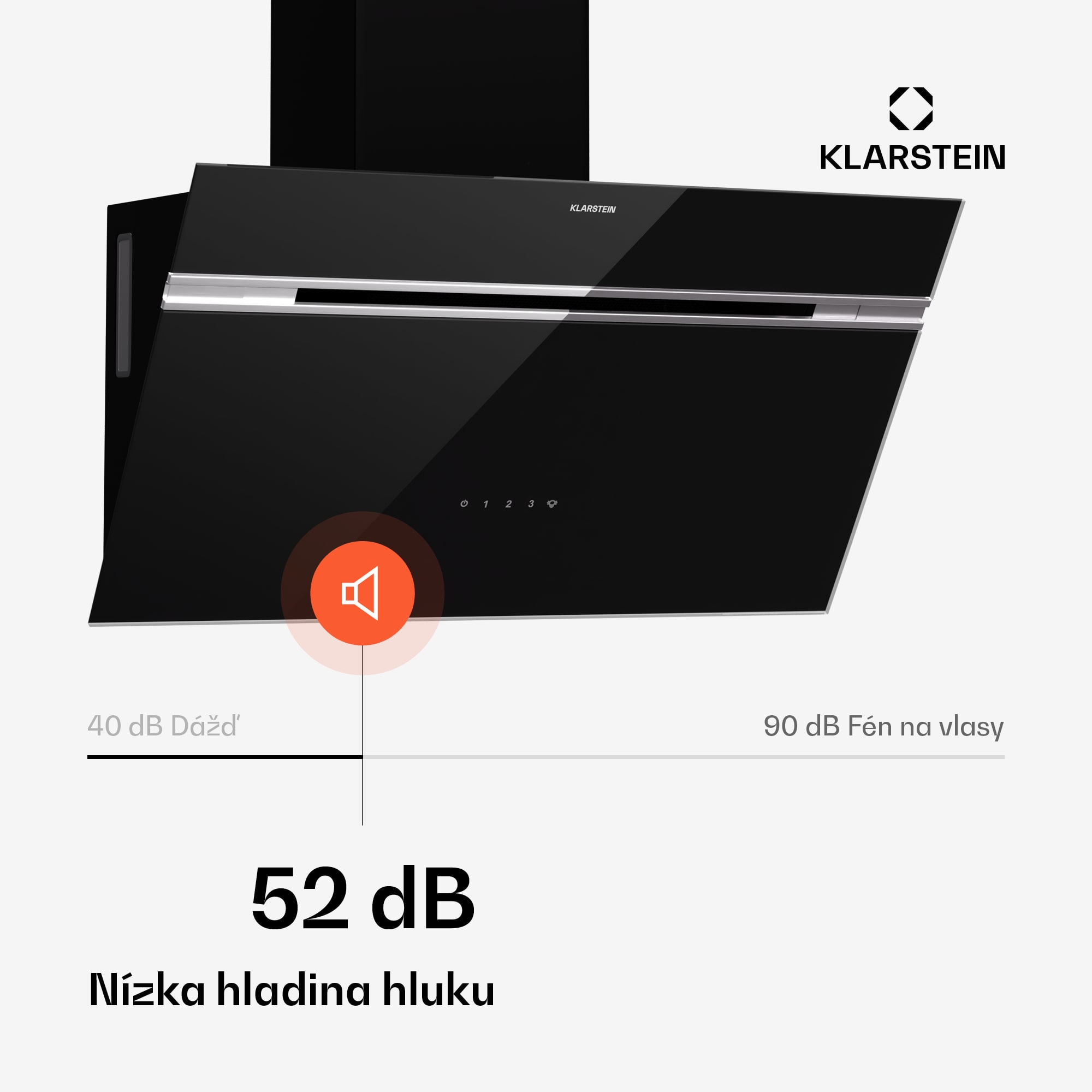 Klarstein Alina digestor | 70 cm | 600 m³/h | Tichý | EEK A – Obrázok 3