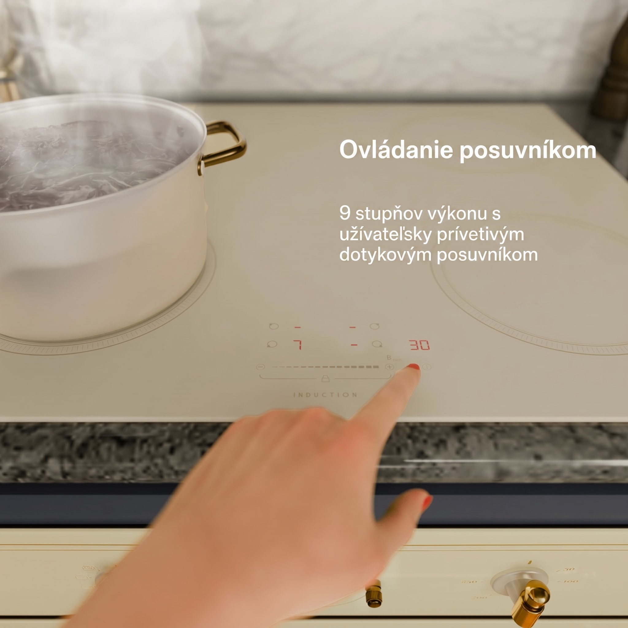 Klarstein Victoria indukčná varná doska, 60 cm, 4 varné platne, posuvník, funkcia Boost – Obrázok 5