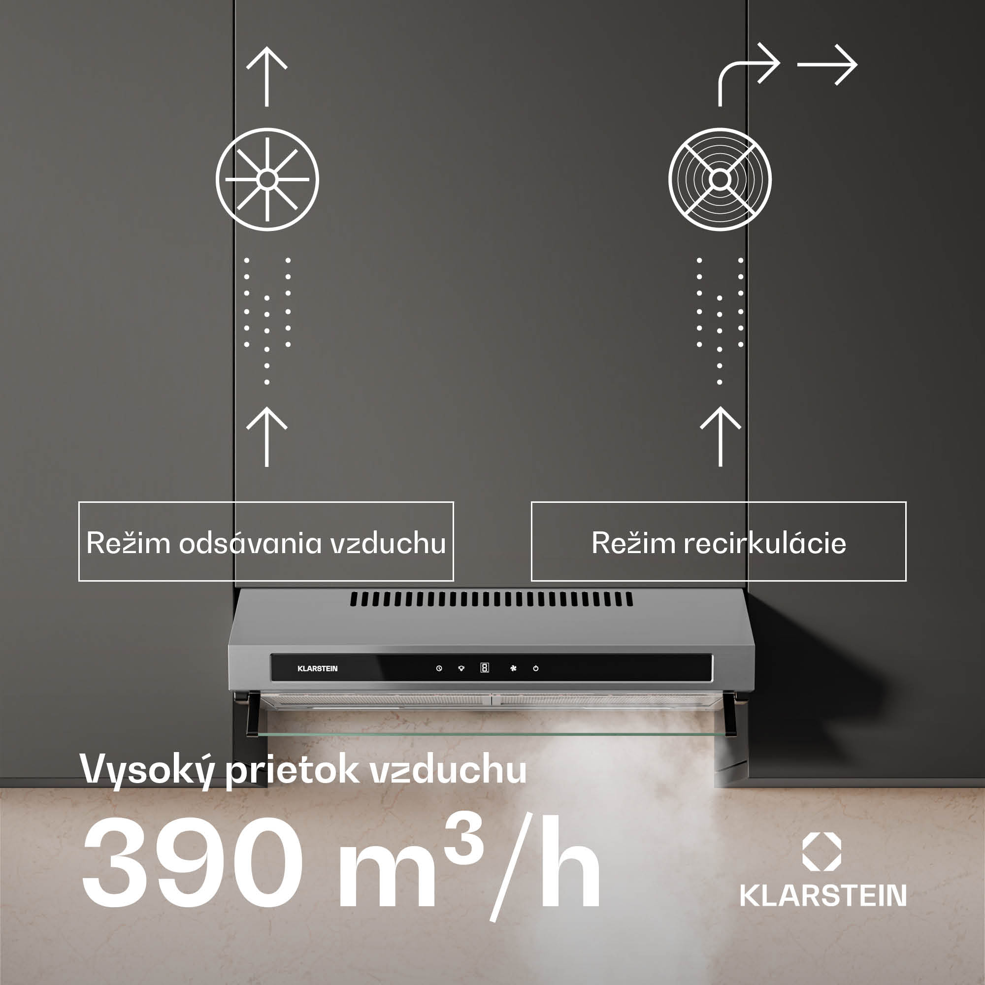Klarstein Purista Force digestor, Kompaktný, 343 m³/h, EEK C, Technológia dvoch motorov – Obrázok 4