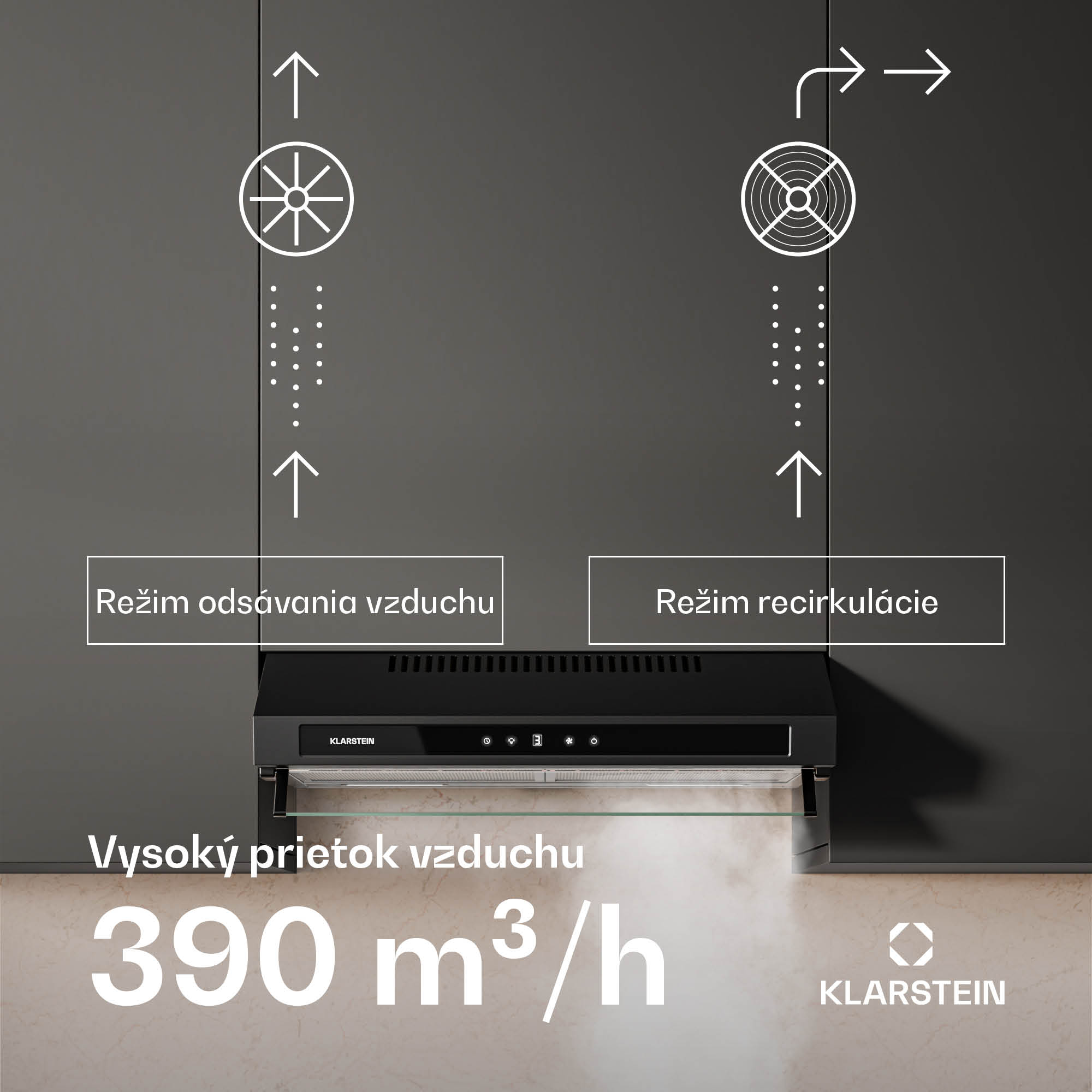 Klarstein Purista Force digestor | Kompaktný | 343 m³/h | EEK C | Technológia dvojitého motora – Obrázok 4