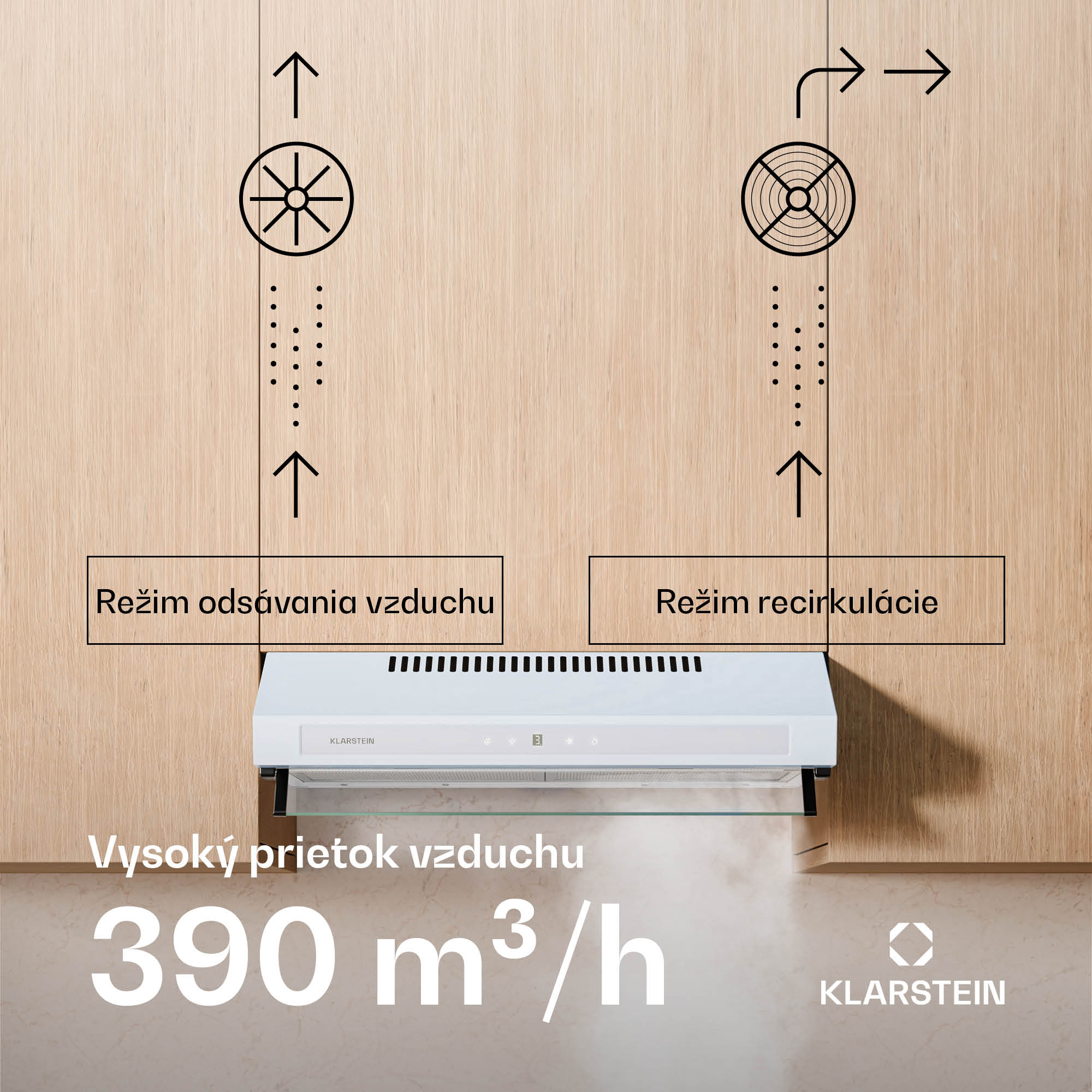 Klarstein Purista Force digestor, Kompaktný, 343 m³/h, EEK C, Technológia dvoch motorov – Obrázok 4