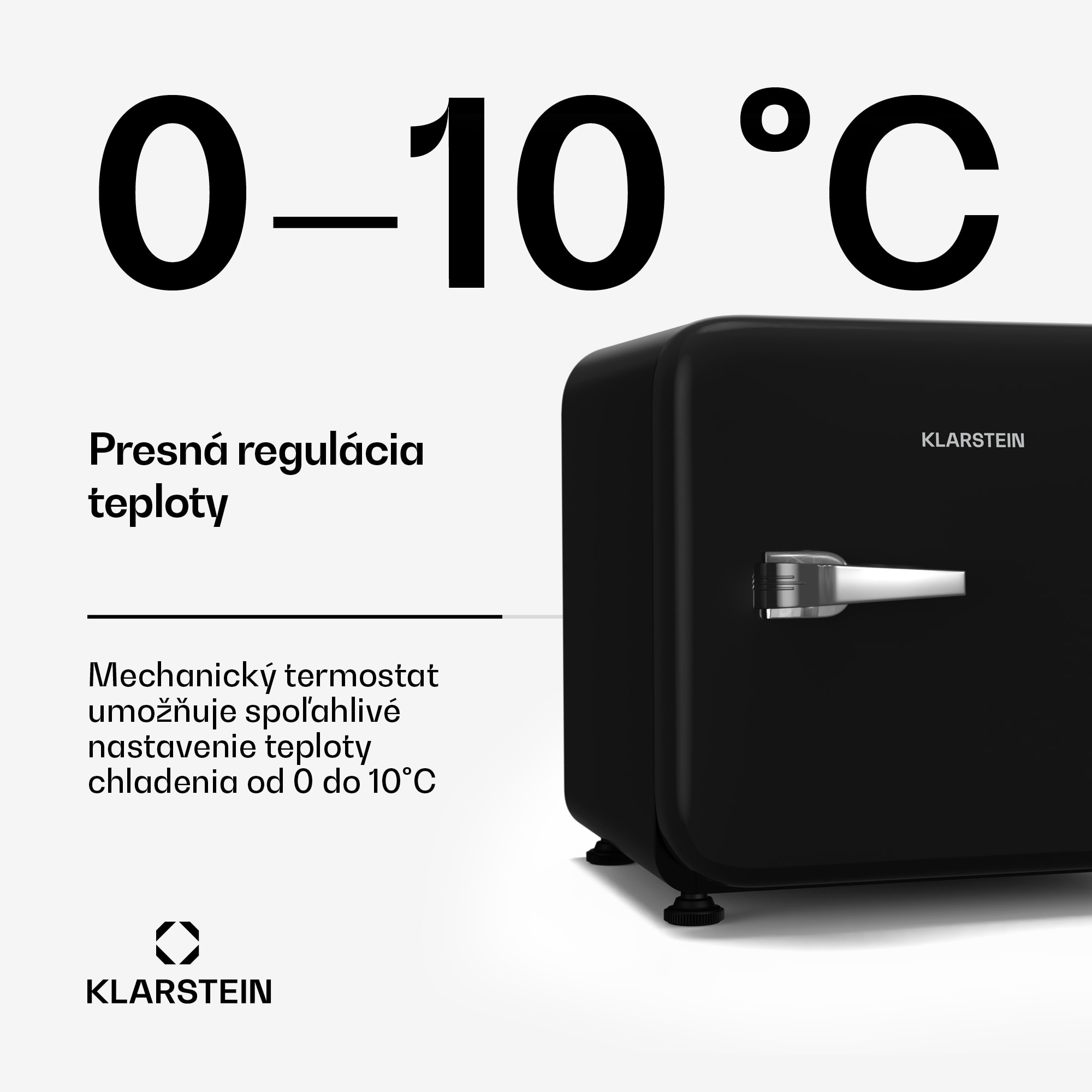 Klarstein Audrey Evo mini chladnička, 43 l, retro dizajn, tichá, kompaktná, 3 farby – Obrázok 4