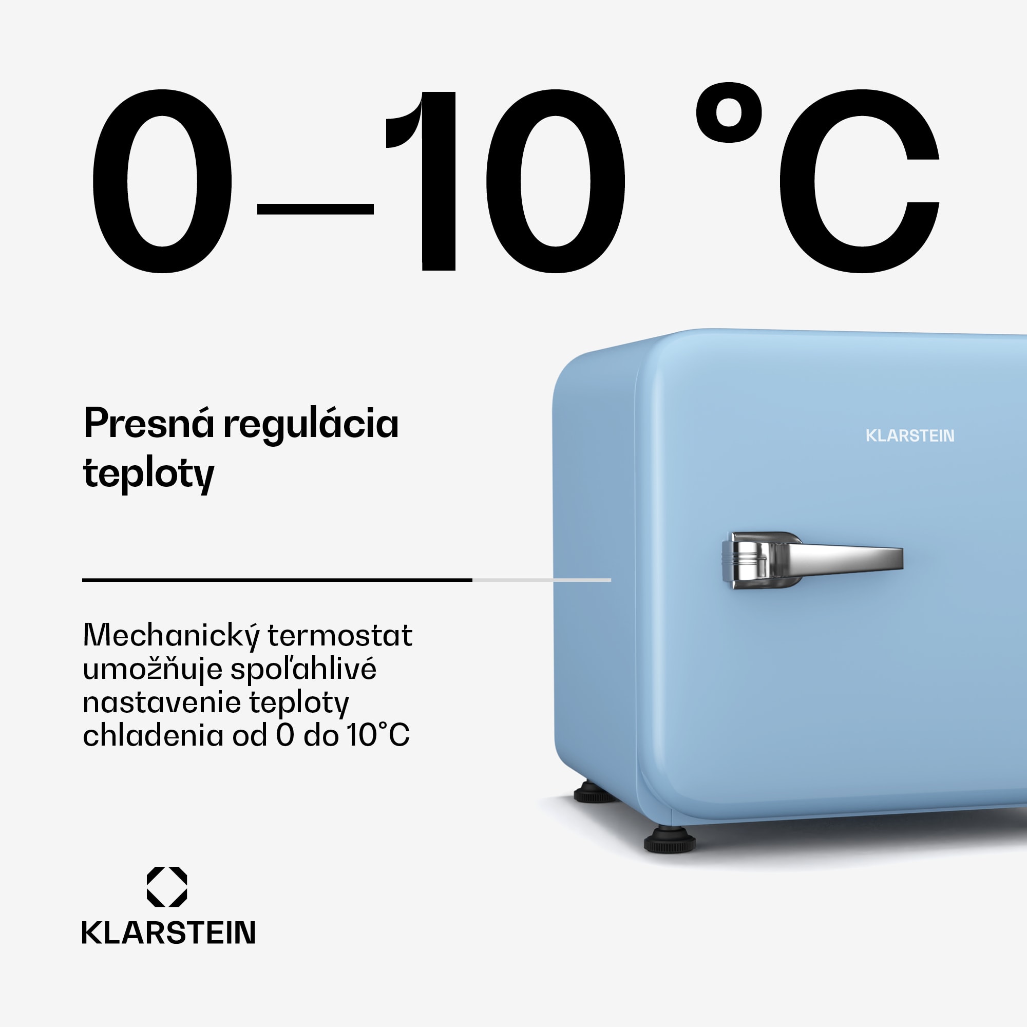 Klarstein Audrey Evo mini chladnička, 43 l, retro dizajn, tichá, kompaktná, 3 farby – Obrázok 4