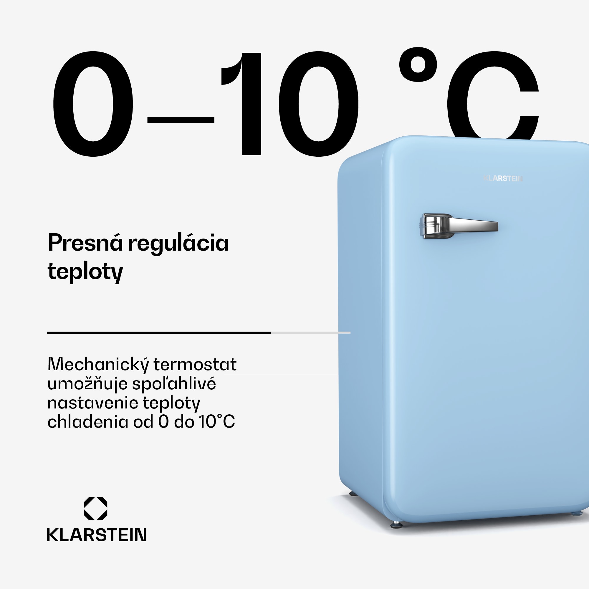 Klarstein Audrey Evo chladnička, 112 l, retro dizajn, tichá, kompaktná, 3 farby – Obrázok 4