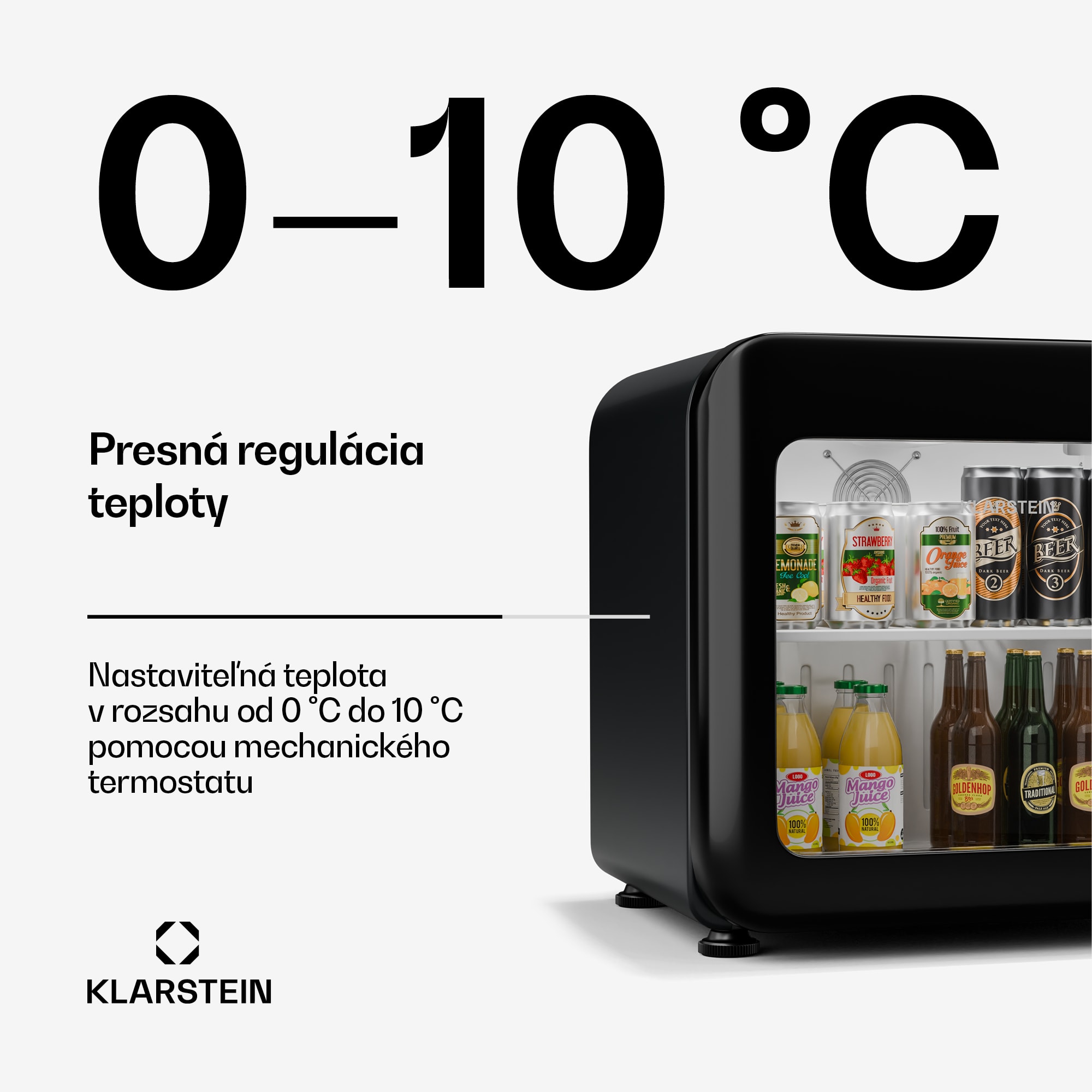 Klarstein Audrey Evo chladnička na nápoje, retro dizajn, sklenené dvere, 45 L, EEK C – Obrázok 4