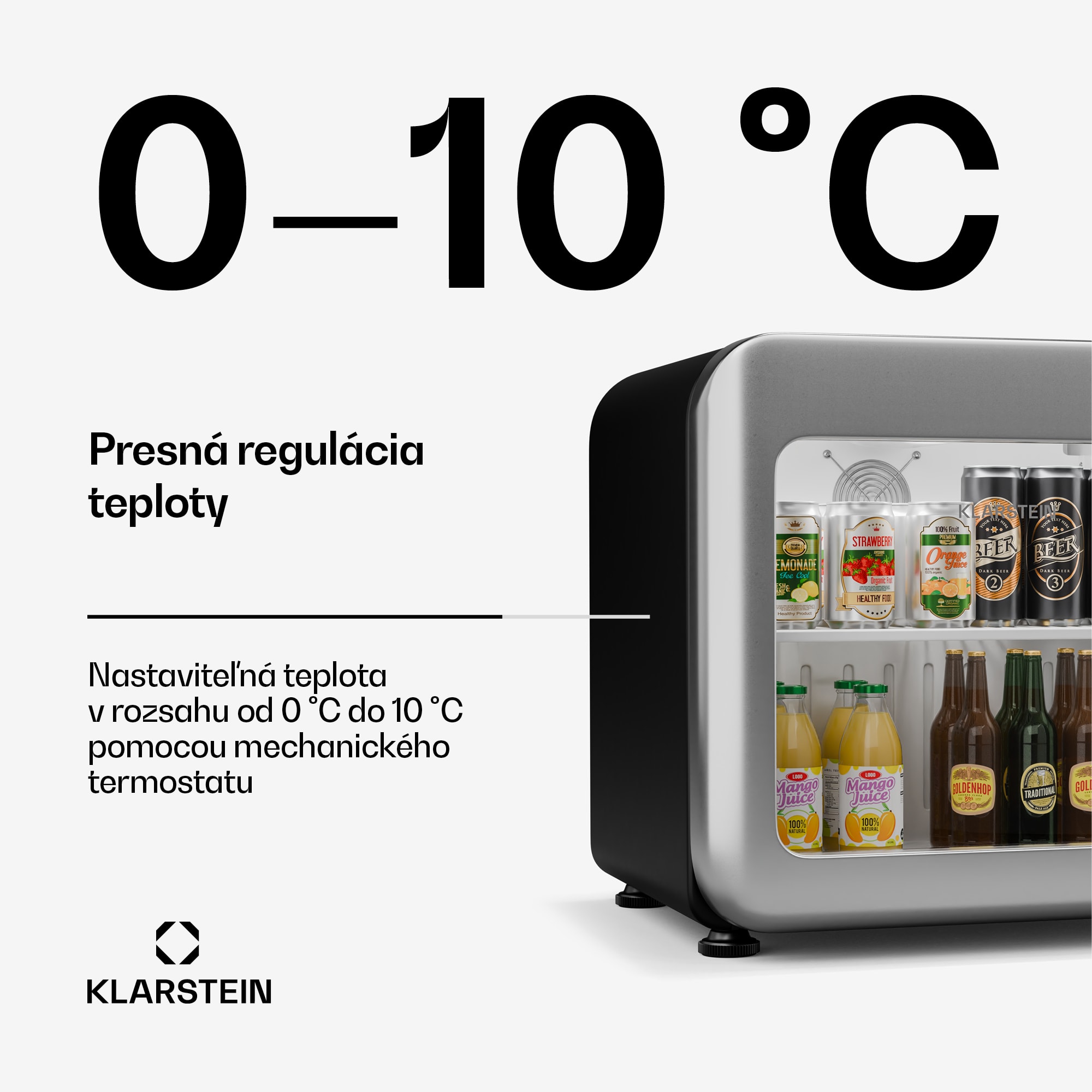 Klarstein Audrey Evo chladnička na nápoje, Retro dizajn, sklenené dvere, 45 L, EEK C – Obrázok 4