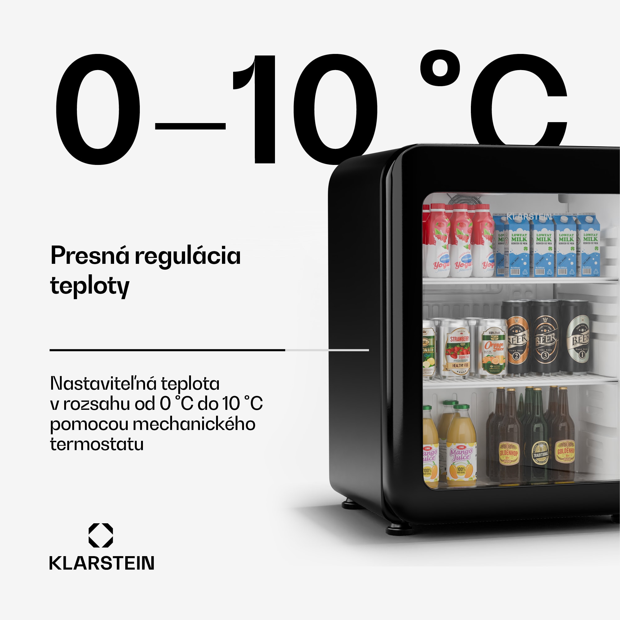 Klarstein Audrey Evo chladnička na nápoje, Retro dizajn, sklenené dvere, 65 L, EEK C – Obrázok 4