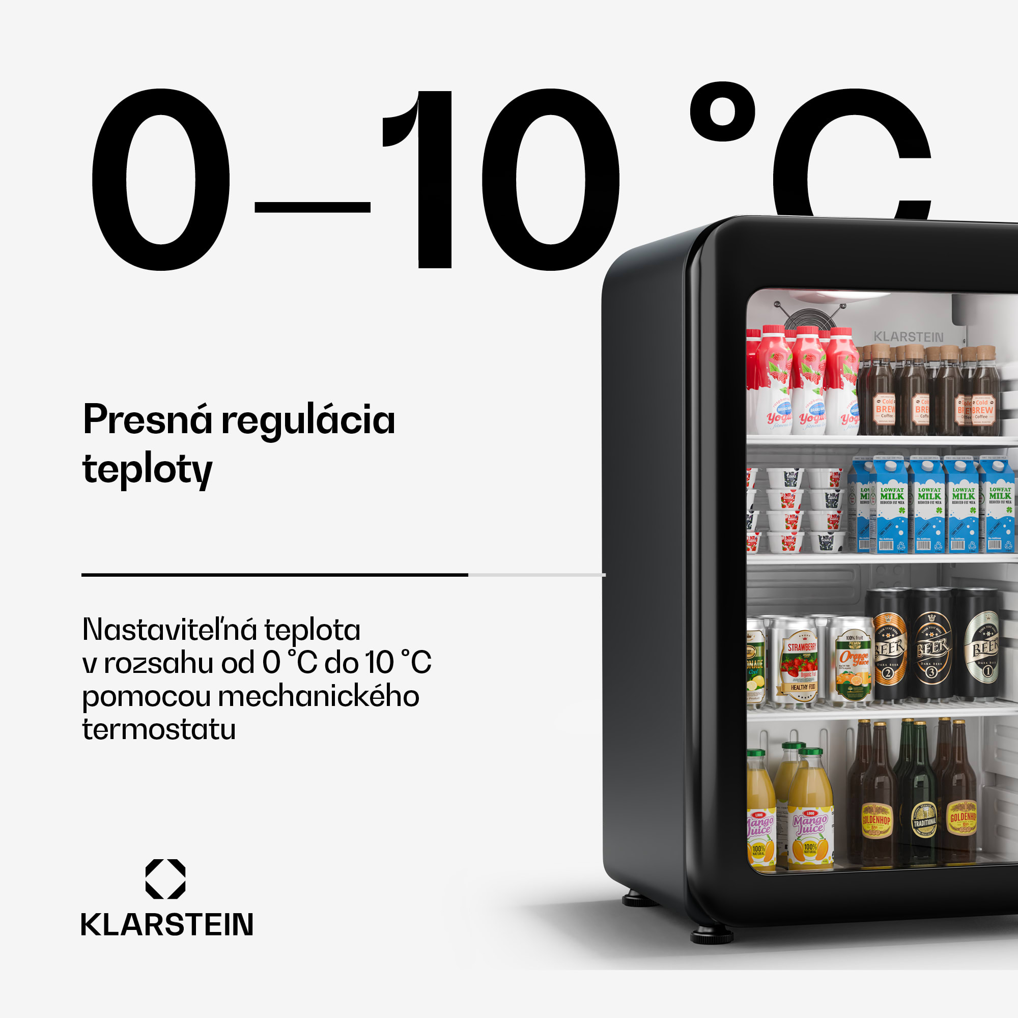 Klarstein Audrey Evo chladnička na nápoje, Retro dizajn, sklenené dvere, 95 L, EEK C – Obrázok 4