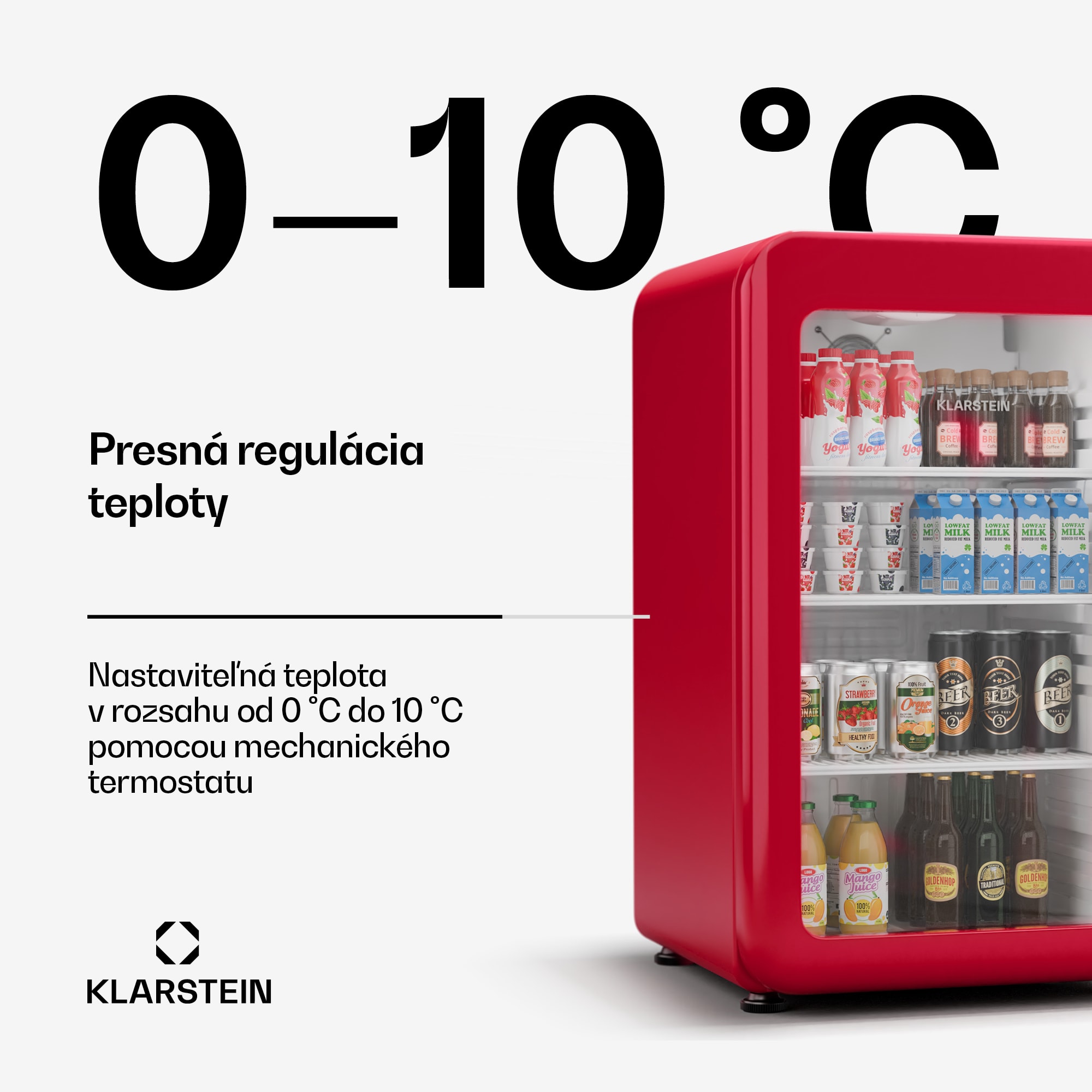 Klarstein Audrey Evo chladnička na nápoje, Retro dizajn, sklenené dvere, 115 L, EEK C – Obrázok 4