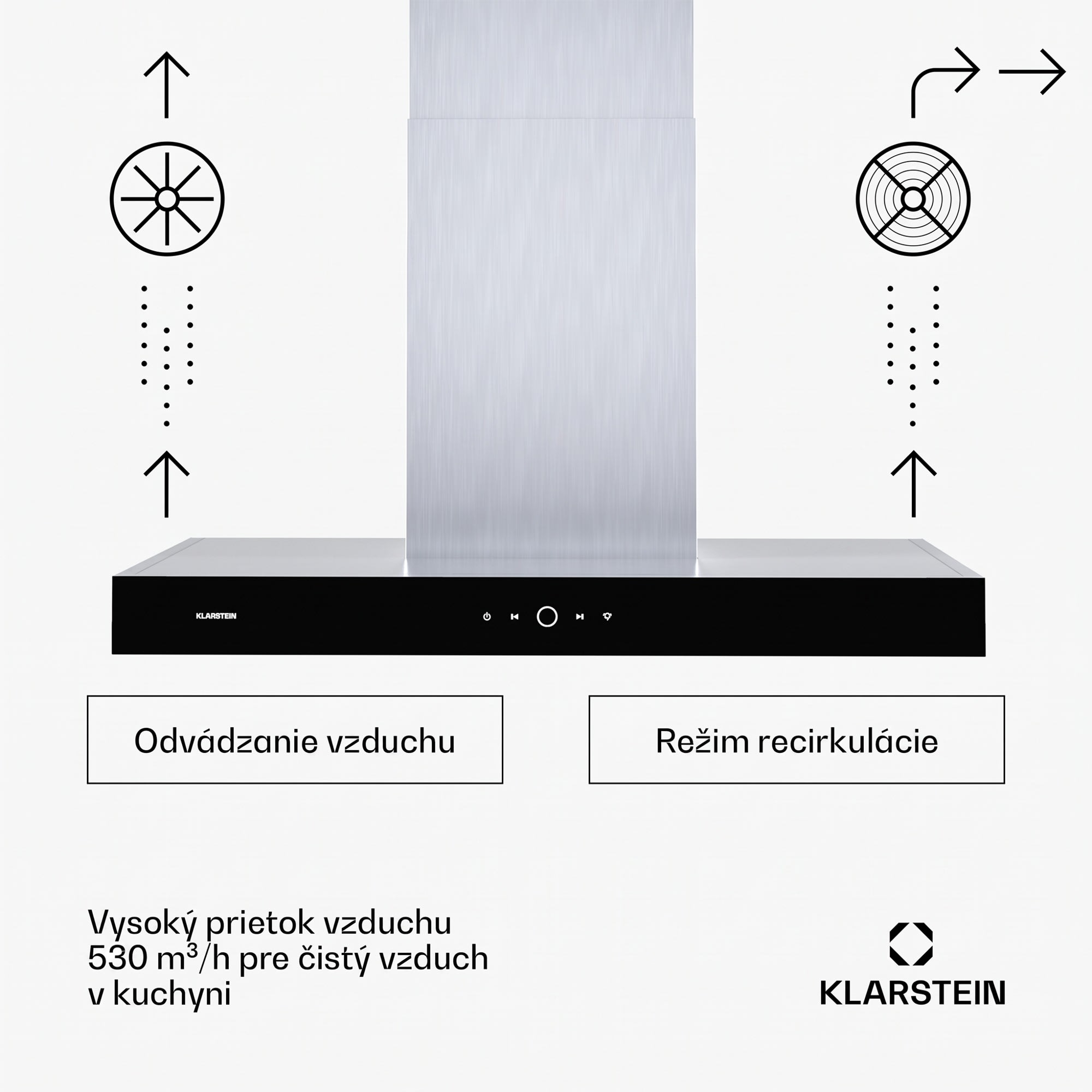 Klarstein SmartEdge odsávač pár | WiFi | tichý | výkonný | LED | 530 m³/h | A+ – Obrázok 2