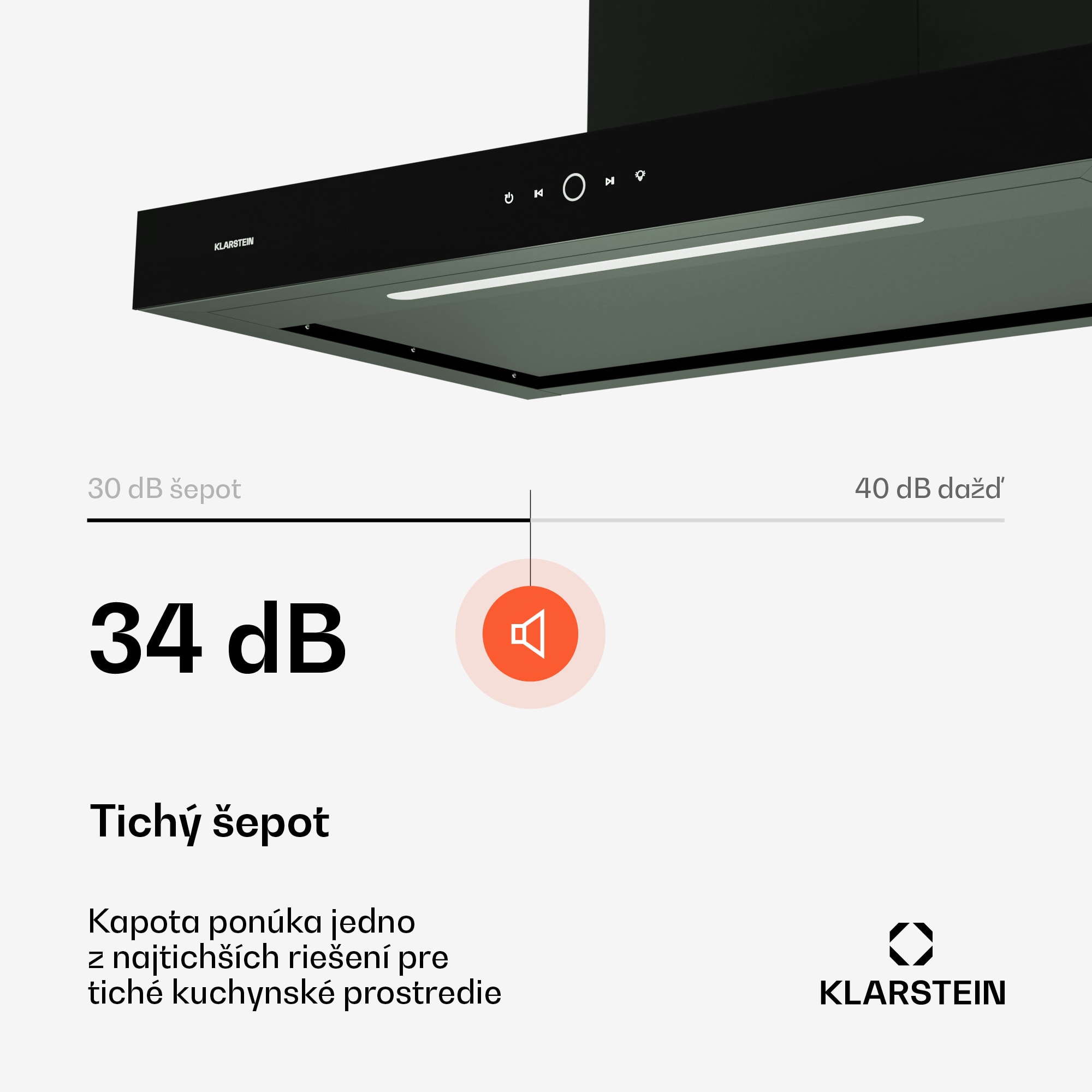 Klarstein SmartEdge digestor, WiFi, tichý, výkonný, LED, 530 m³/h, EEK A+ – Obrázok 5