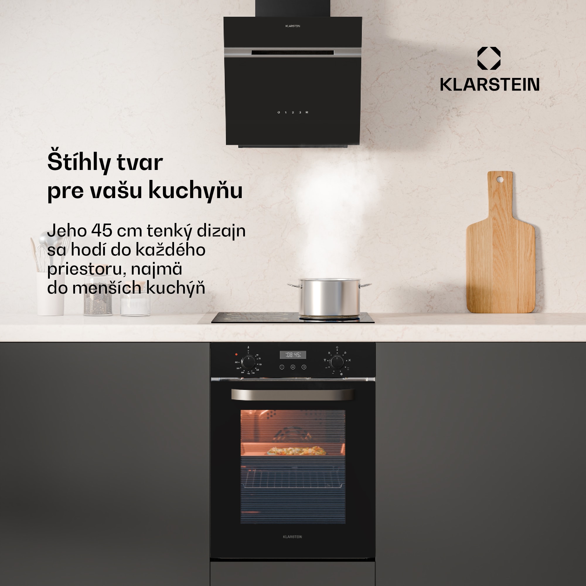 Klarstein SmartSlim rúra, Slim dizajn, 8 funkcií, objem 49 l, jednoduché čistenie, EEK A – Obrázok 2