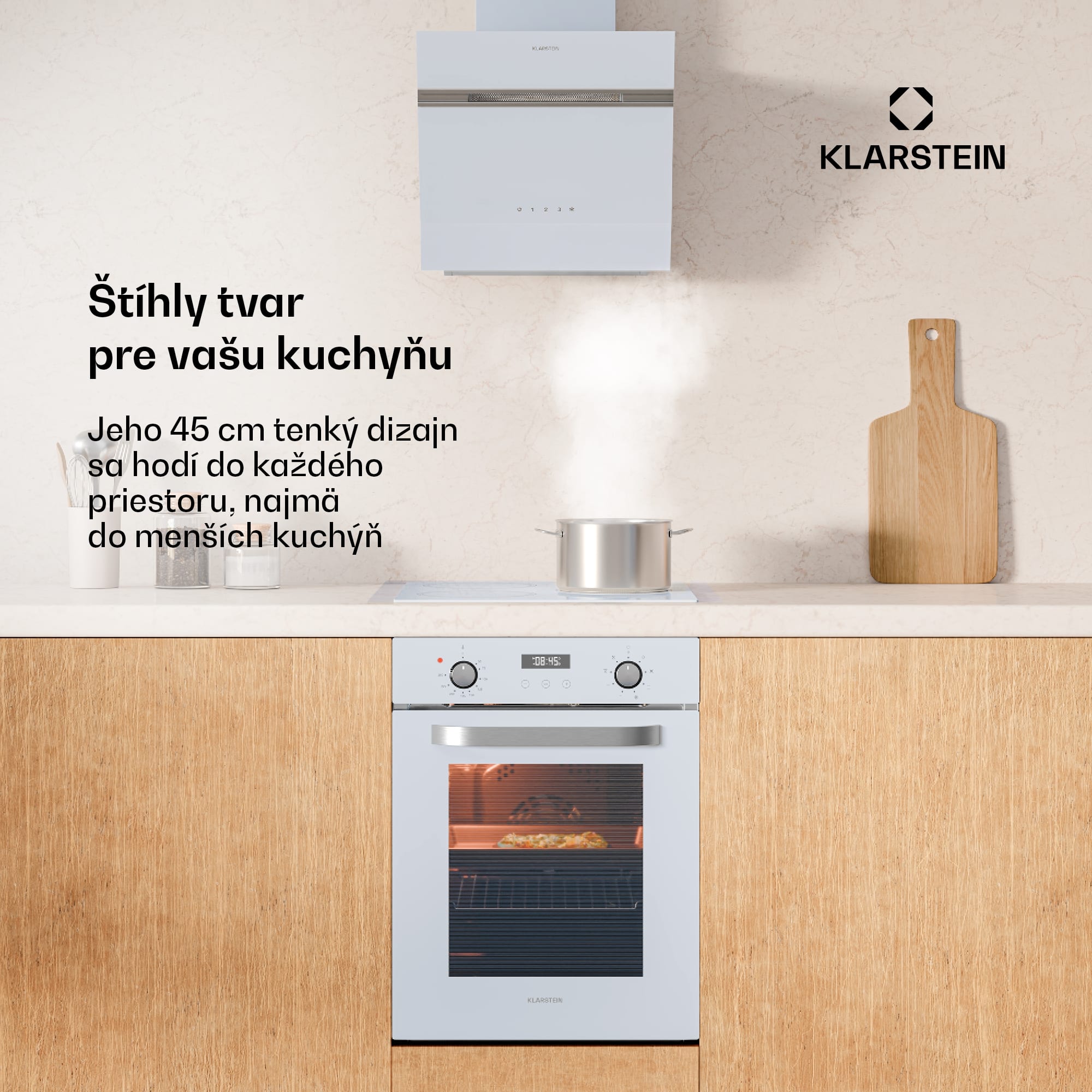 Klarstein SmartSlim rúra, Slim dizajn, 8 funkcií, objem 49 l, jednoduché čistenie, EEK A – Obrázok 2