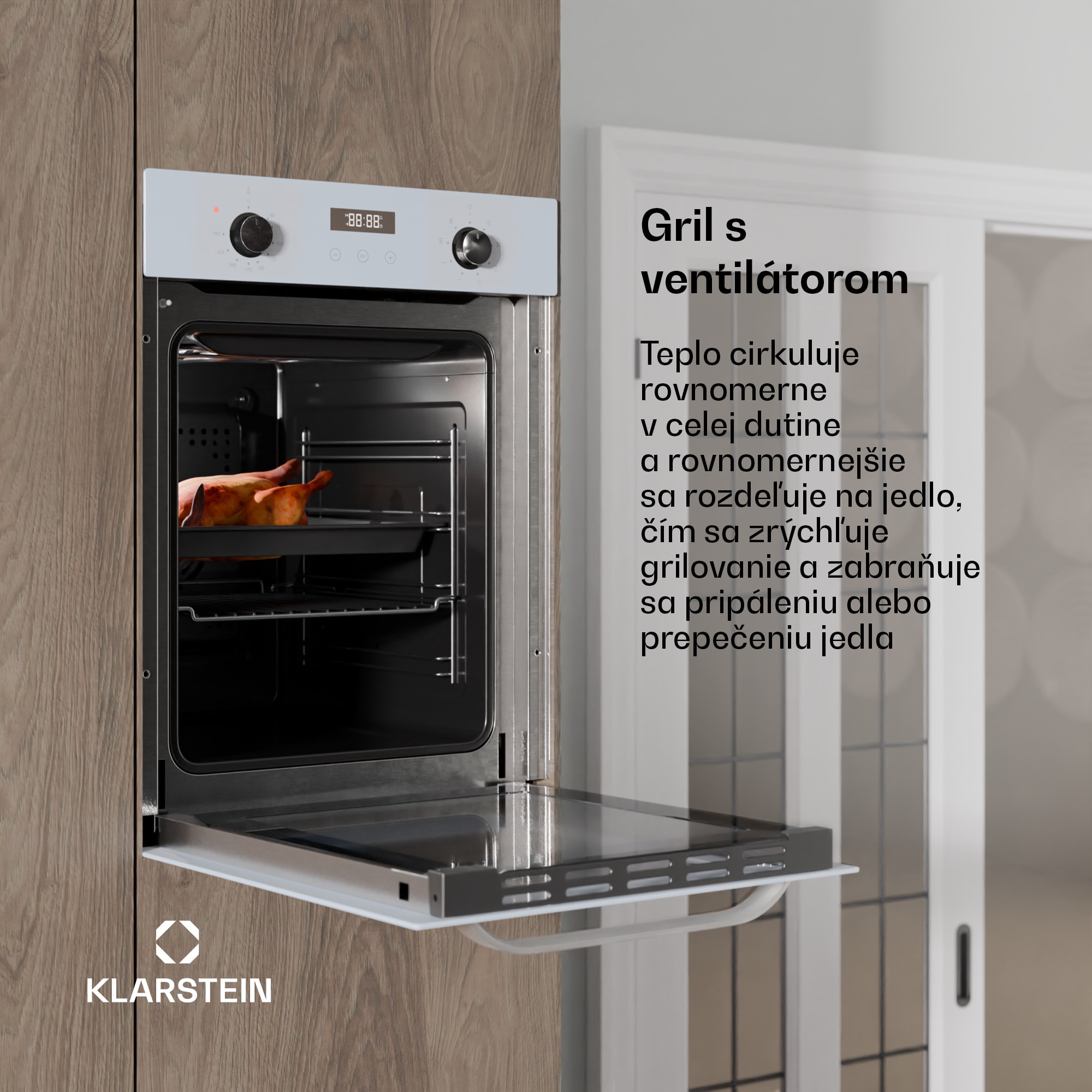 Klarstein SmartSlim rúra, Slim dizajn, 8 funkcií, objem 49 l, jednoduché čistenie, EEK A – Obrázok 5