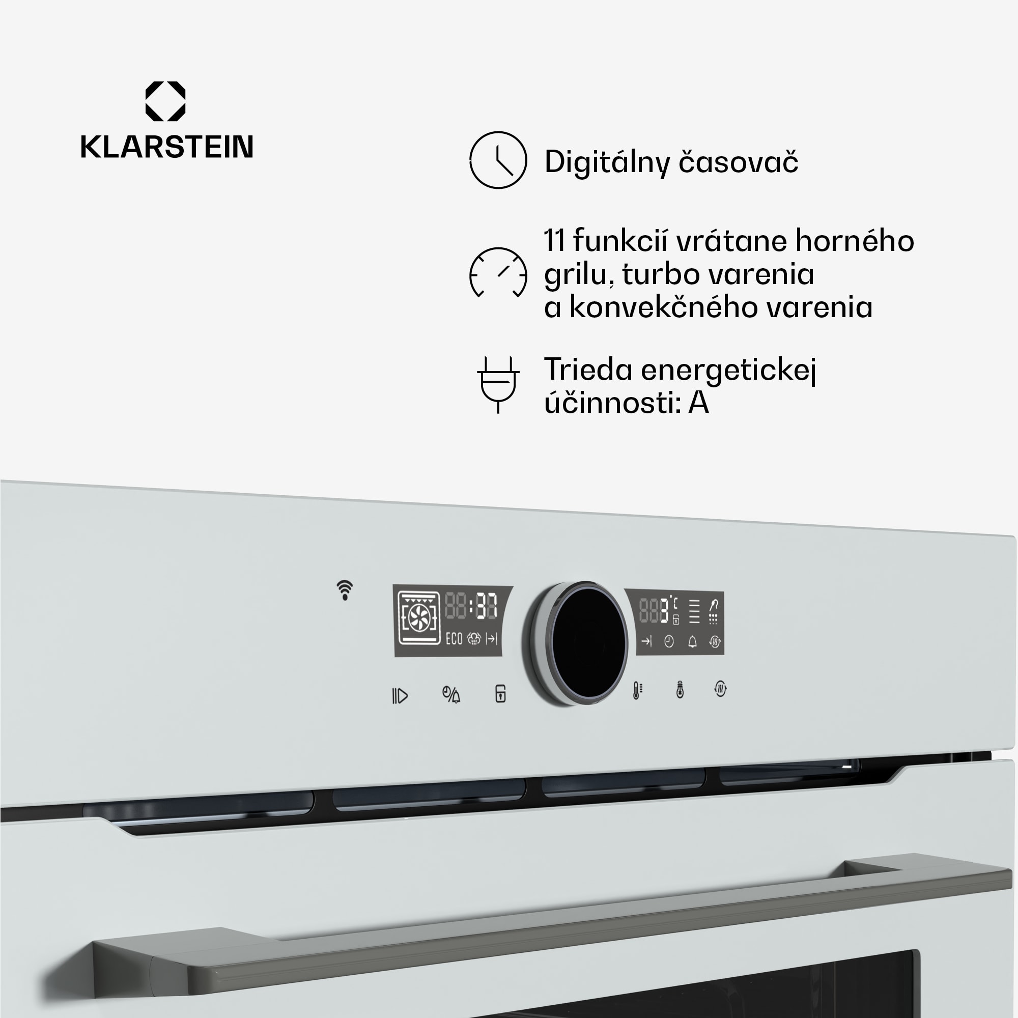 Klarstein Illuminosa inteligentná rúra, ovládanie pomocou aplikácie, Energetická účinnosť A, Kapacita 73 L, 11 Funkcií – Obrázok 4