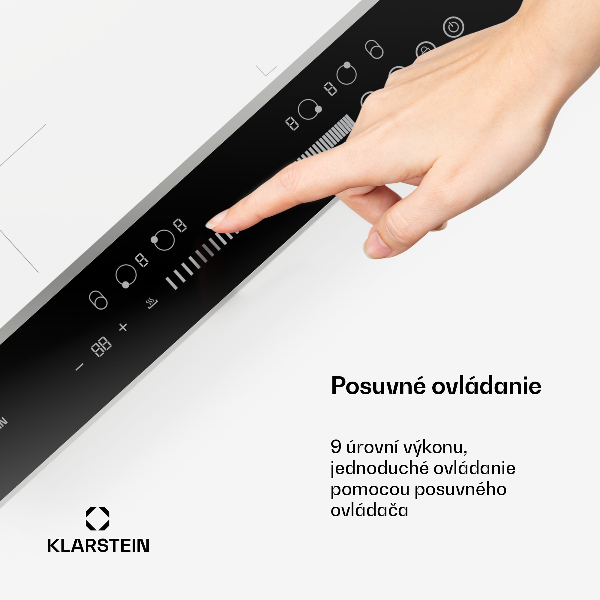 Klarstein DualTone Hybrid indukčná varná doska, Flex Zone, LED displej, Ovládanie posuvníkmi, 7200 W – Obrázok 5