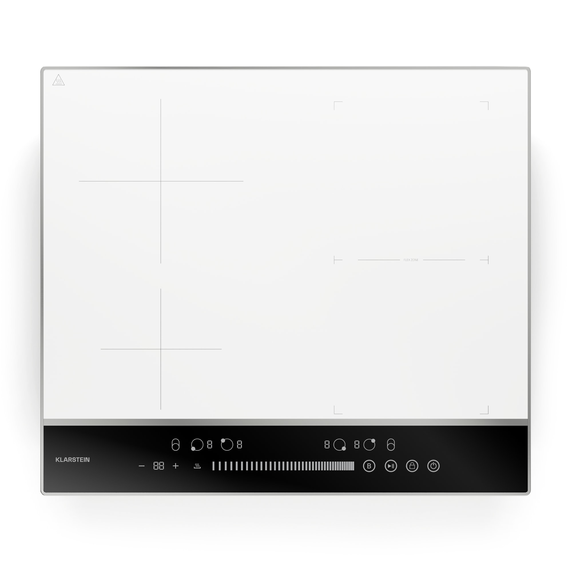 Klarstein DualTone Hybrid indukčná varná doska, Flex Zone, LED displej, Ovládanie posuvníkmi, 7200 W