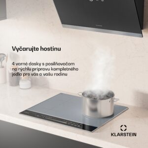 Klarstein DualTone Hybrid indukčná varná doska, Flex Zone, LED displej, Ovládanie posuvníkmi, 7200 W