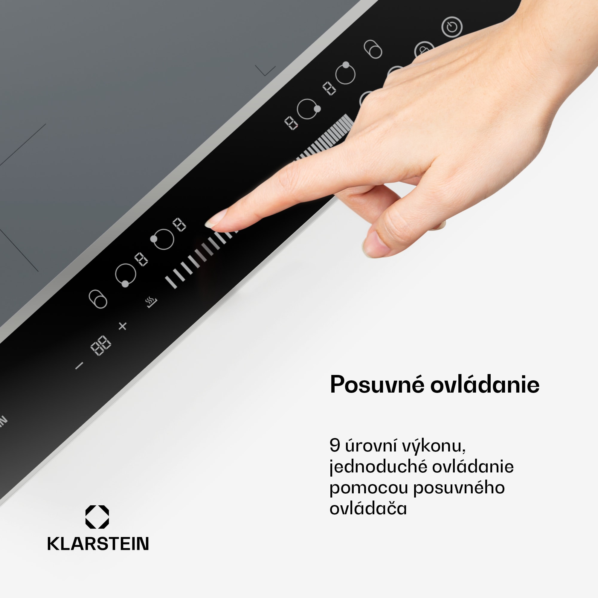 Klarstein DualTone Hybrid indukčná varná doska, Flex Zone, LED displej, Ovládanie posuvníkmi, 7200 W – Obrázok 4