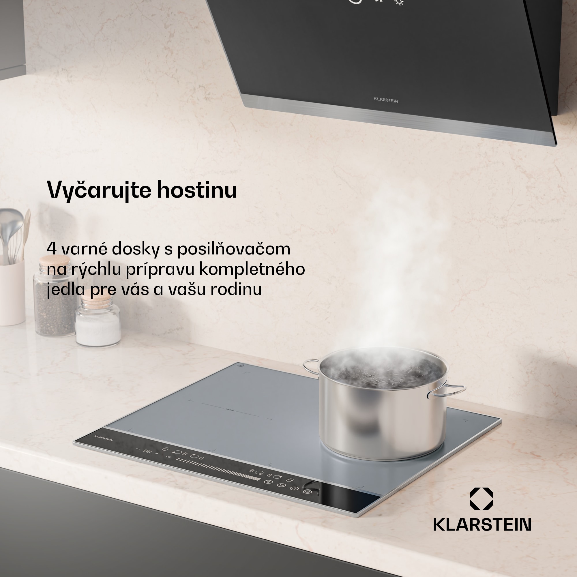 Klarstein DualTone Flex indukčná varná doska, Flex Zone, LED displej, Ovládanie posuvníkmi, 7200 W – Obrázok 2
