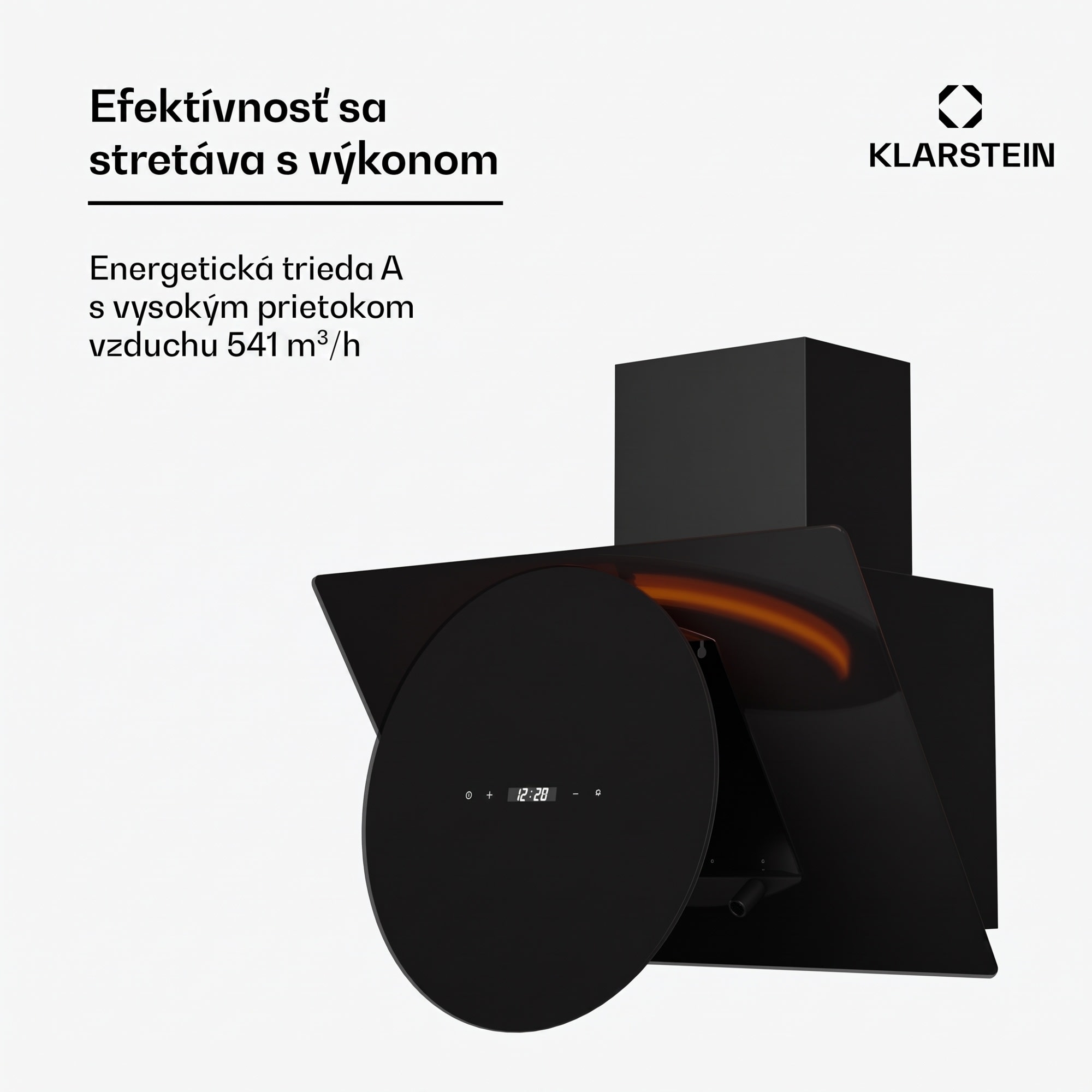 Klarstein Total Eclipse digestor | LED osvetlenie | dotykové ovládanie | 542 m³/h | odťah/recirkulácia – Obrázok 4
