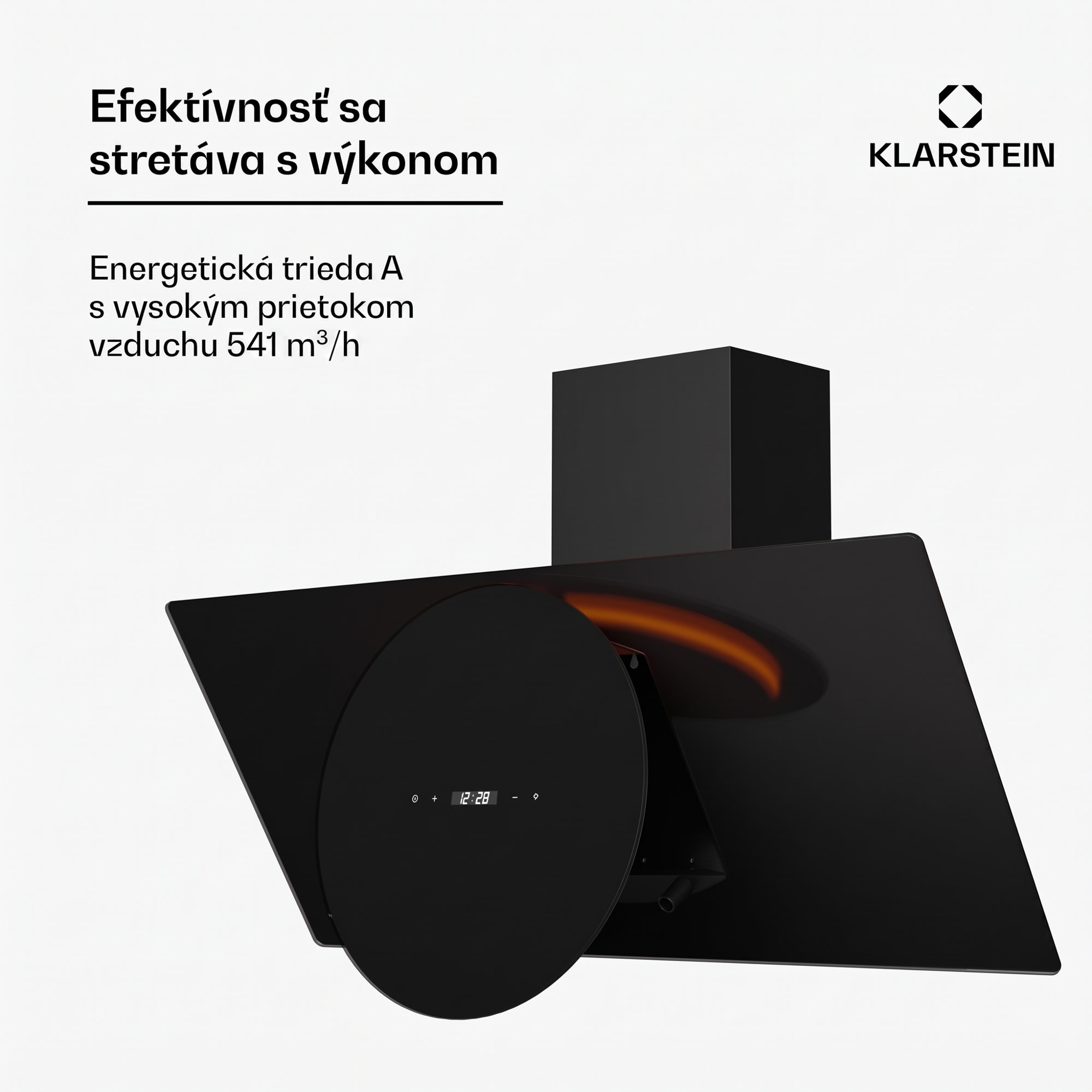 Klarstein Total Eclipse digestor | LED osvetlenie | dotykové ovládanie | 542 m³/h | odťah/recirkulácia – Obrázok 4