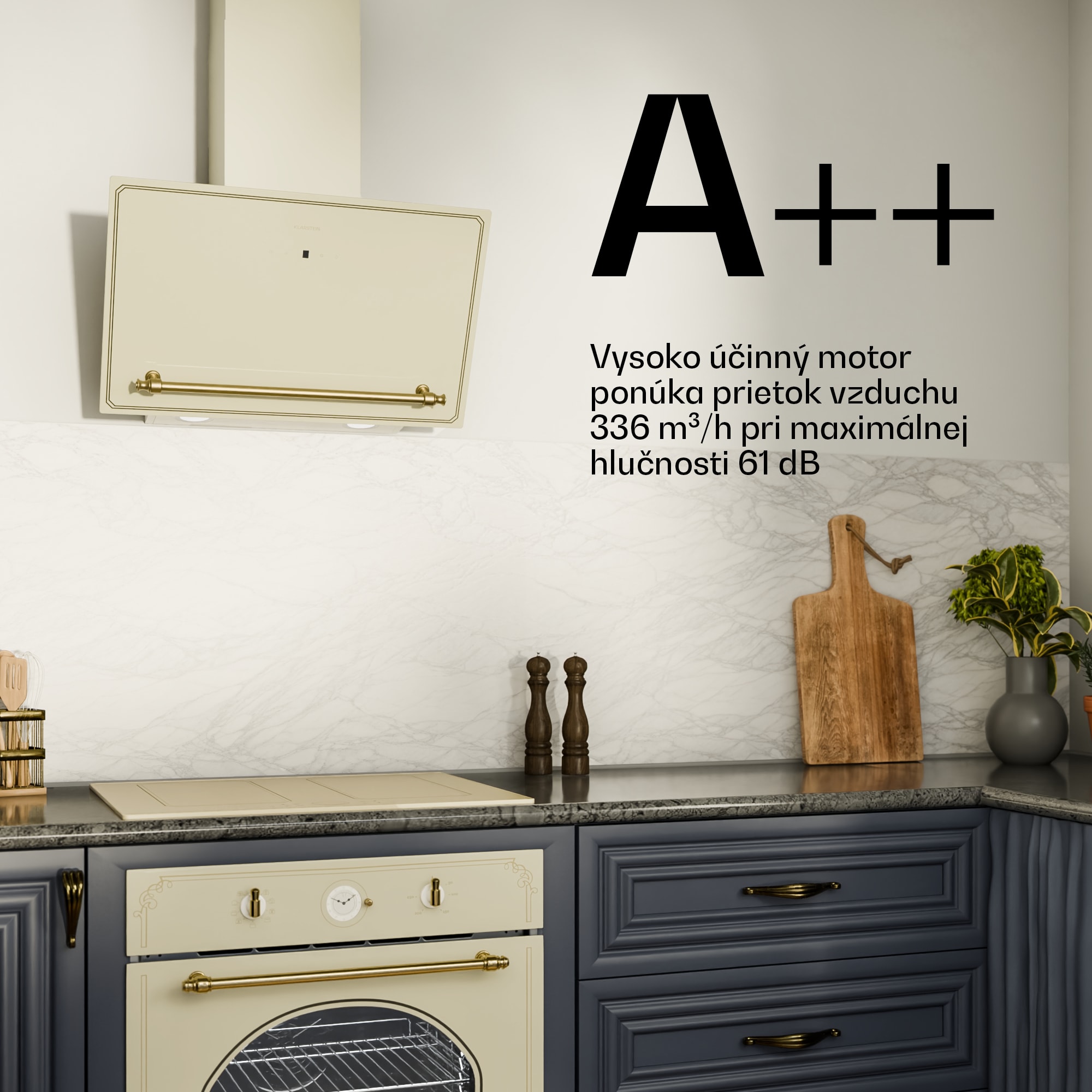 Klarstein Victoria šikmý digestor 60 cm prietok vzduchu 336 m³/h – Obrázok 4