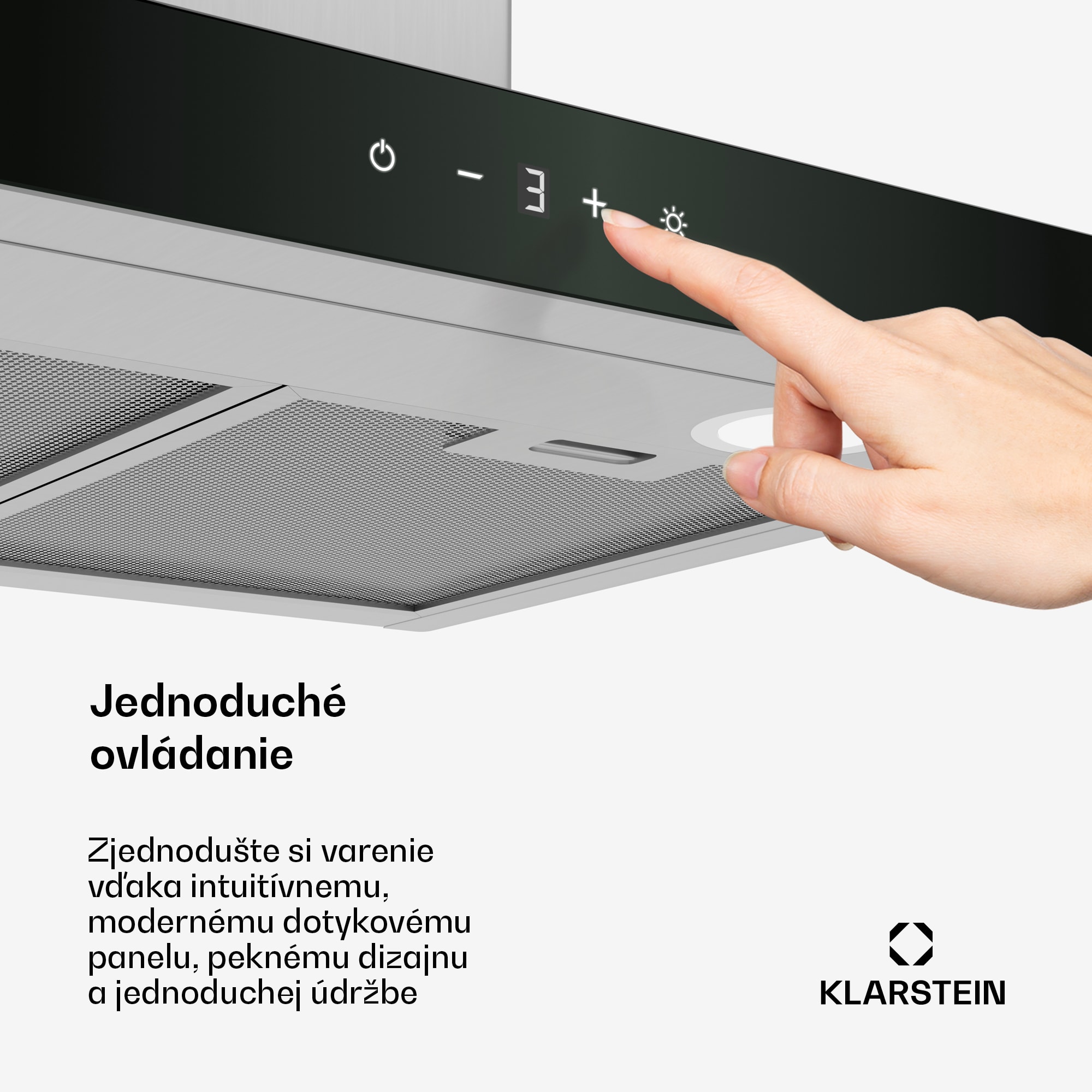 Klarstein CurveVent odsávač pár | 682 m³/h | dotykový | LED | 110 W | EEK A++ – Obrázok 4