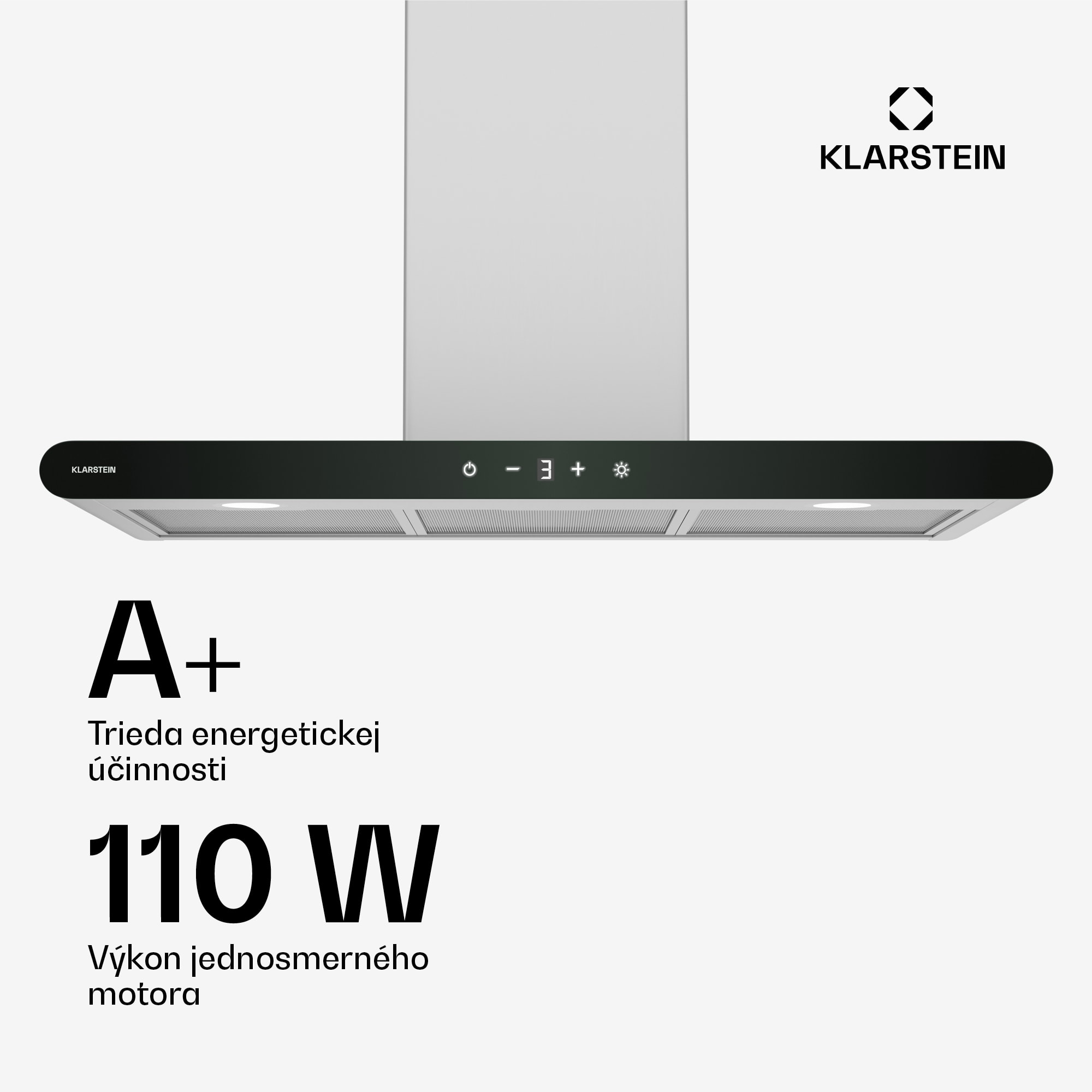 Klarstein CurveVent digestor, 676 m³/h, Dotykový, LED, 110 W, EEK A+ – Obrázok 4