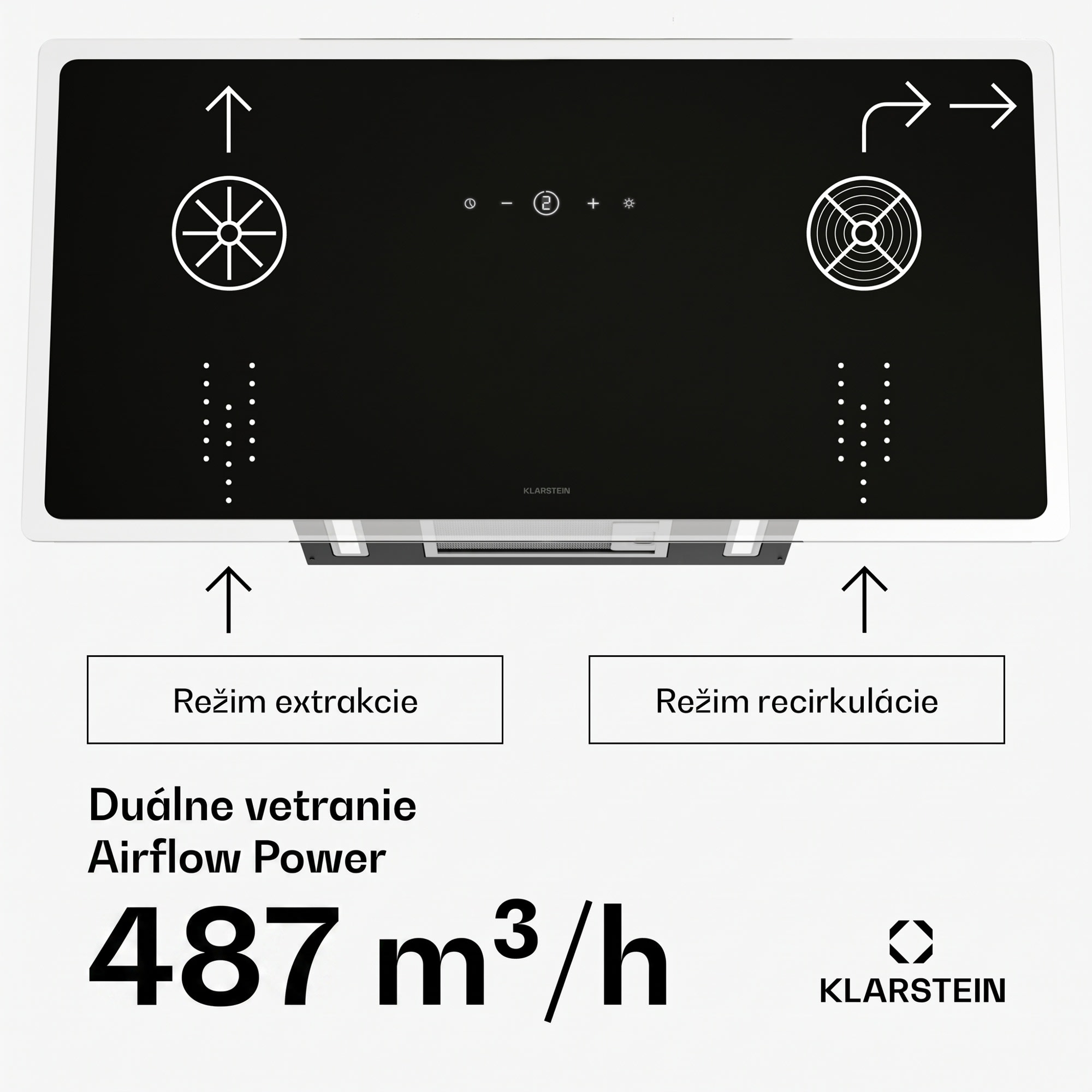 Klarstein AlizeEdge odsávač pár | dotykový ovládanie | plochý | tichý | konštrukcia | A+ – Obrázok 3