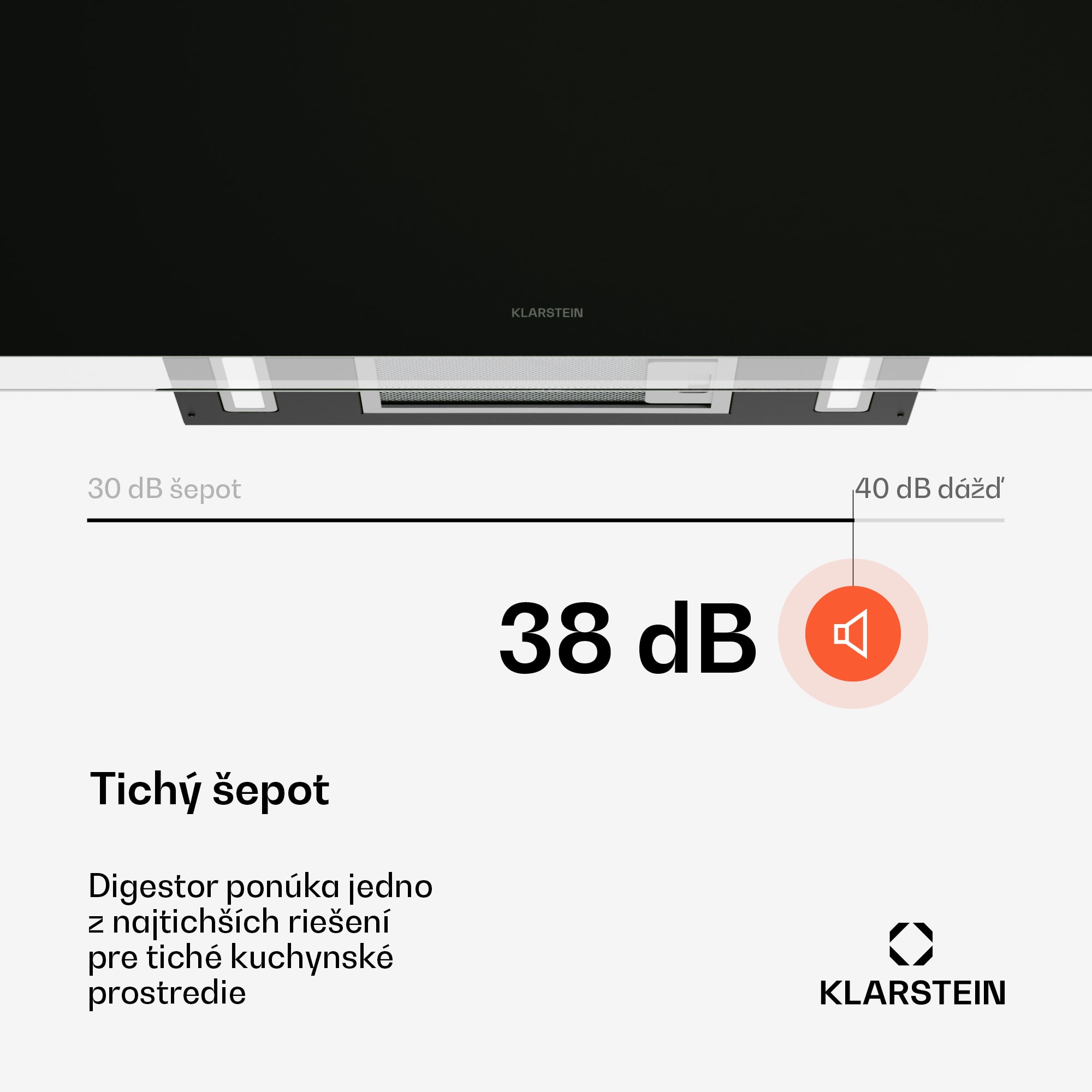 Klarstein AlizeEdge odsávač pár | dotykový ovládanie | plochý | tichý | konštrukcia | A+ – Obrázok 5