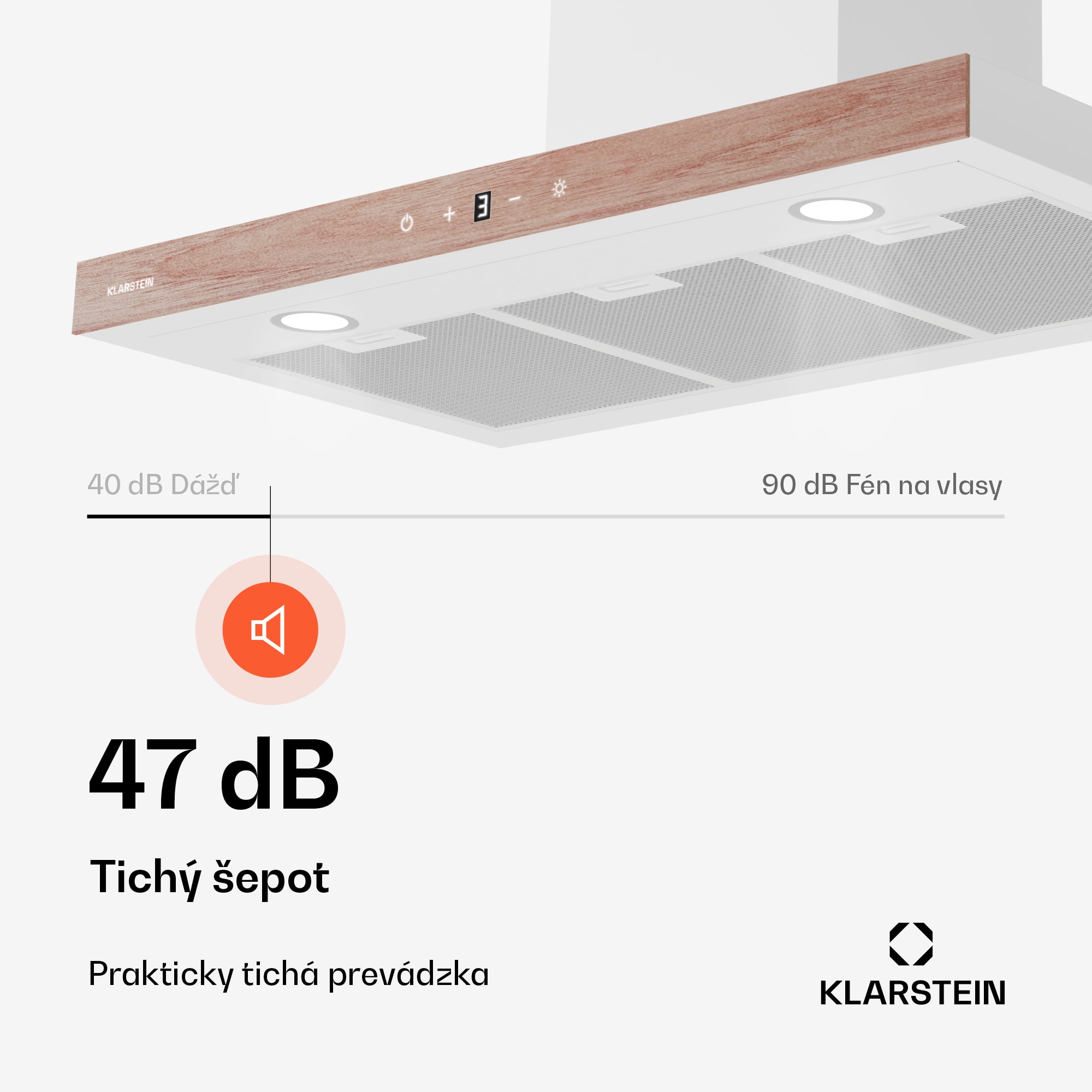 Klarstein ZenFusion T odsávač pár | 881,6 m³/h | A++ | 210 W DC | 47 dB | odťah/recirkulácia – Obrázok 5