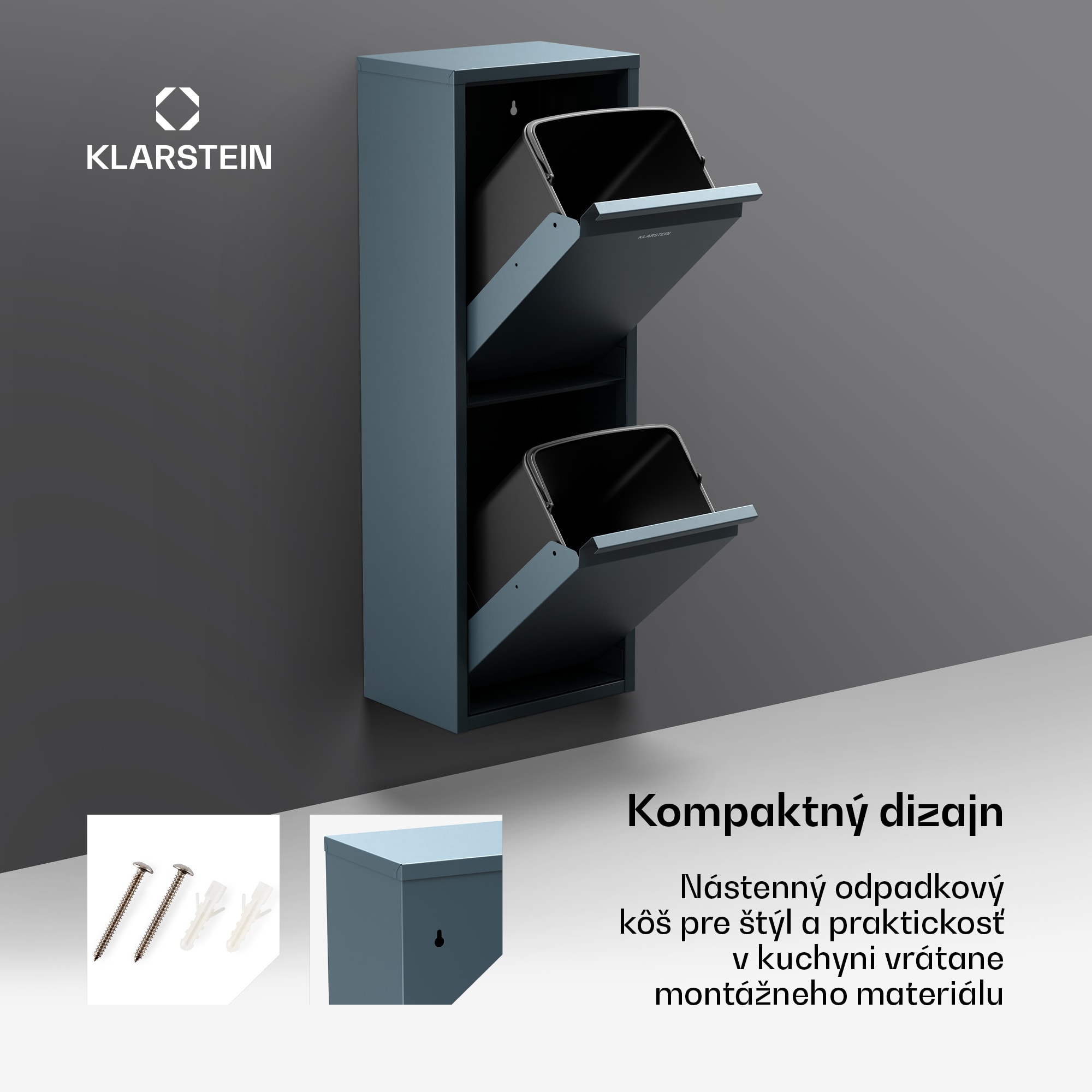 Klarstein Ordnungshüter 2 kôš na kuchynský odpad 36 L – Obrázok 4