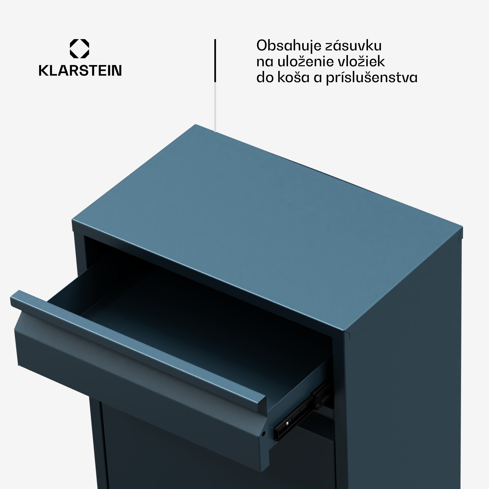 Klarstein Ordnungshüter Kôš na kuchynský odpad 50 L so zásuvkou – Obrázok 3