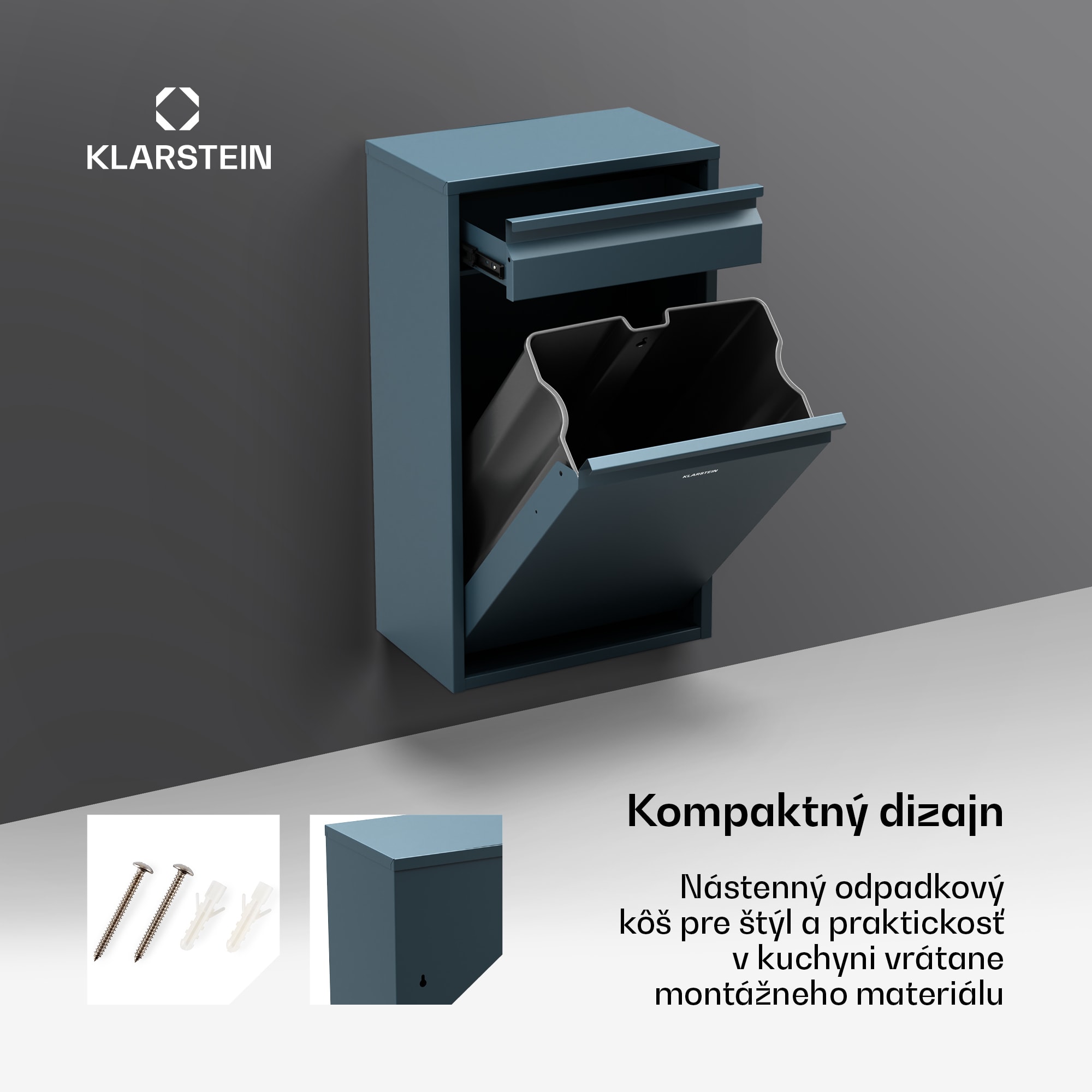 Klarstein Ordnungshüter Kôš na kuchynský odpad 50 L so zásuvkou – Obrázok 5