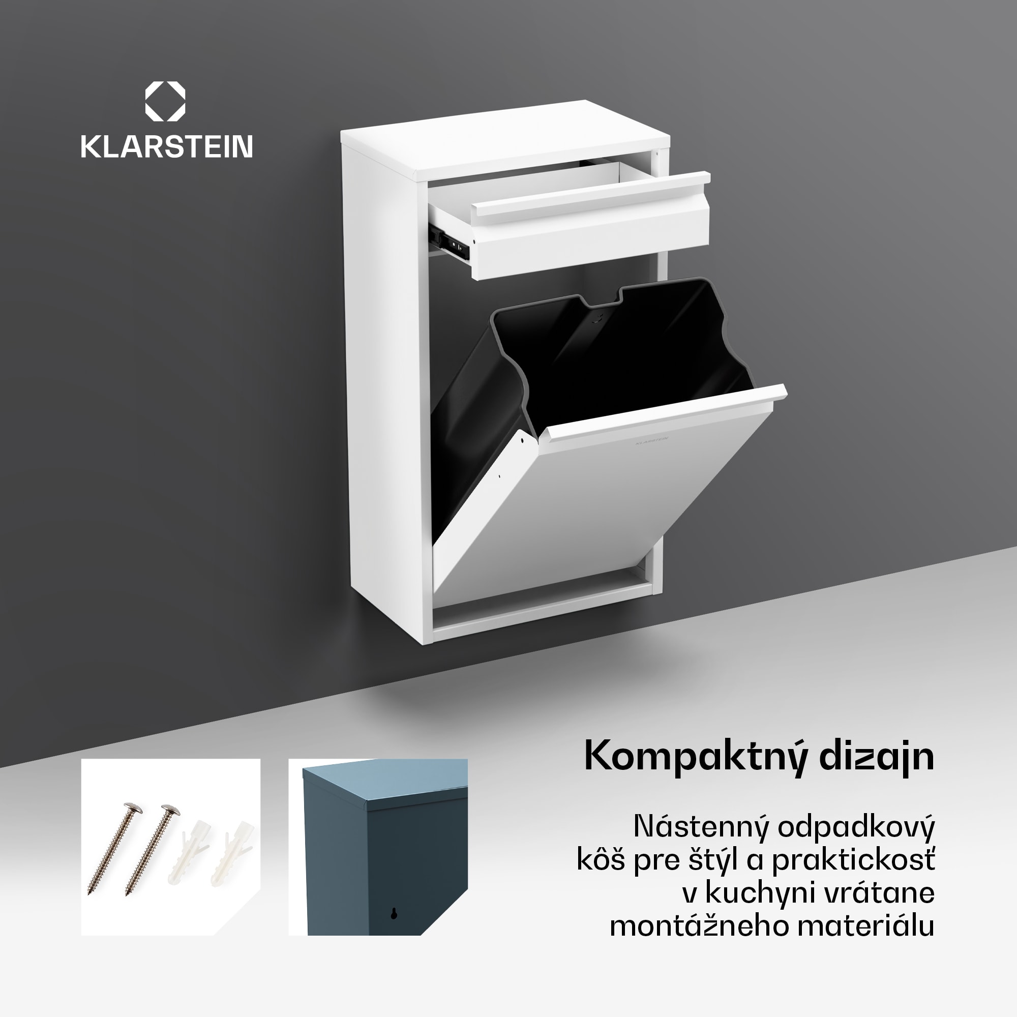 Klarstein Ordnungshüter Koš na kuchynský odpad 50 L so zásuvkou – Obrázok 4