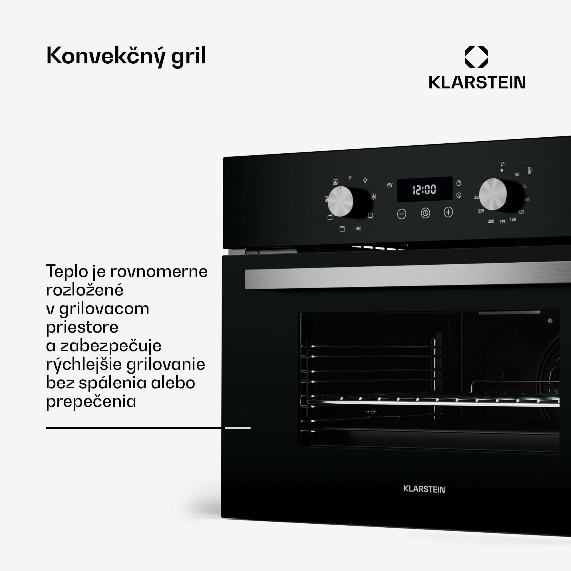 Klarstein SpaceSmart vstavaná rúra | Kompaktná | 45 cm | 41 litrov | 8 funkcií – Obrázok 5