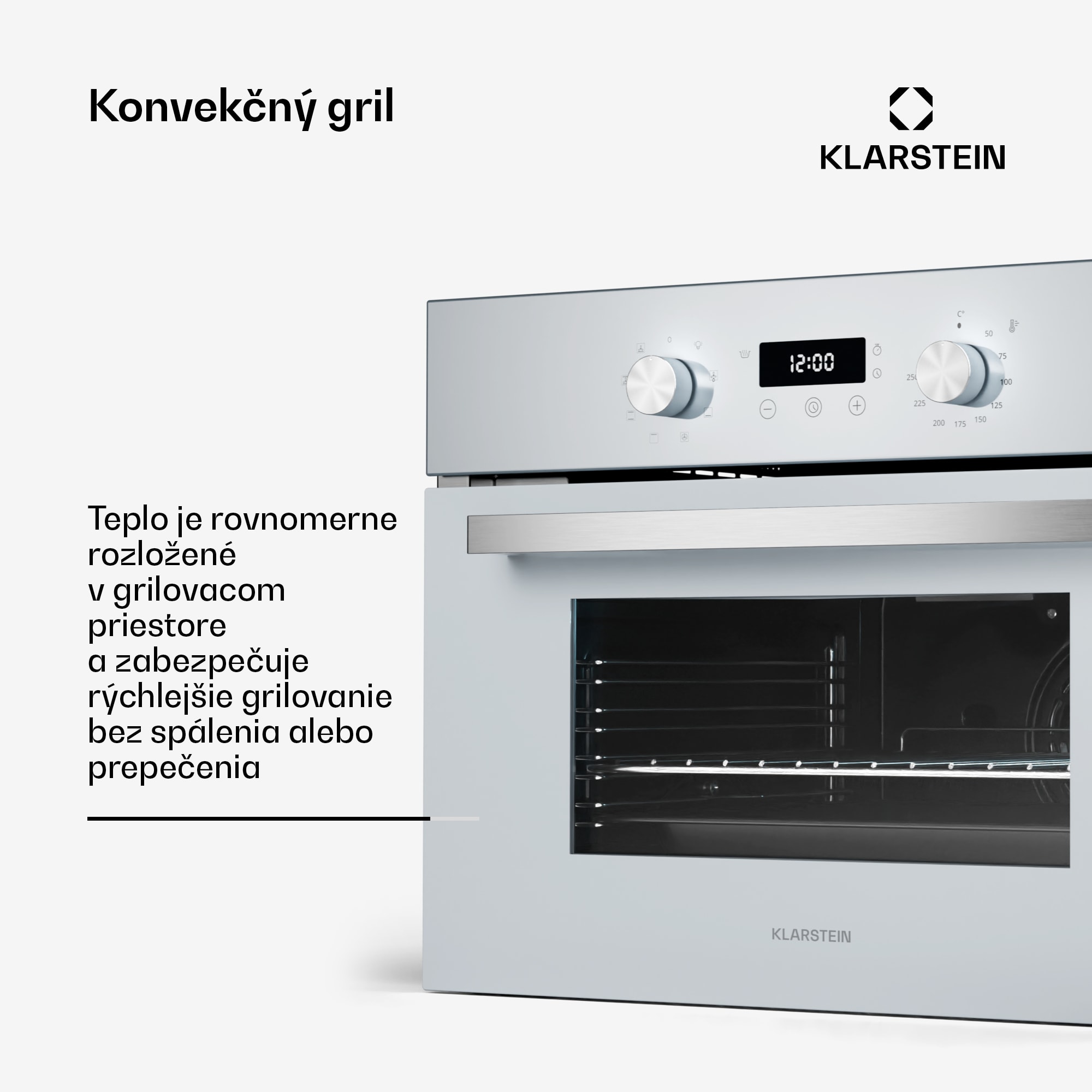 Klarstein SpaceSmart vstavaná rúra | Kompaktná | 45 cm | 41 litrov | 8 funkcií – Obrázok 5