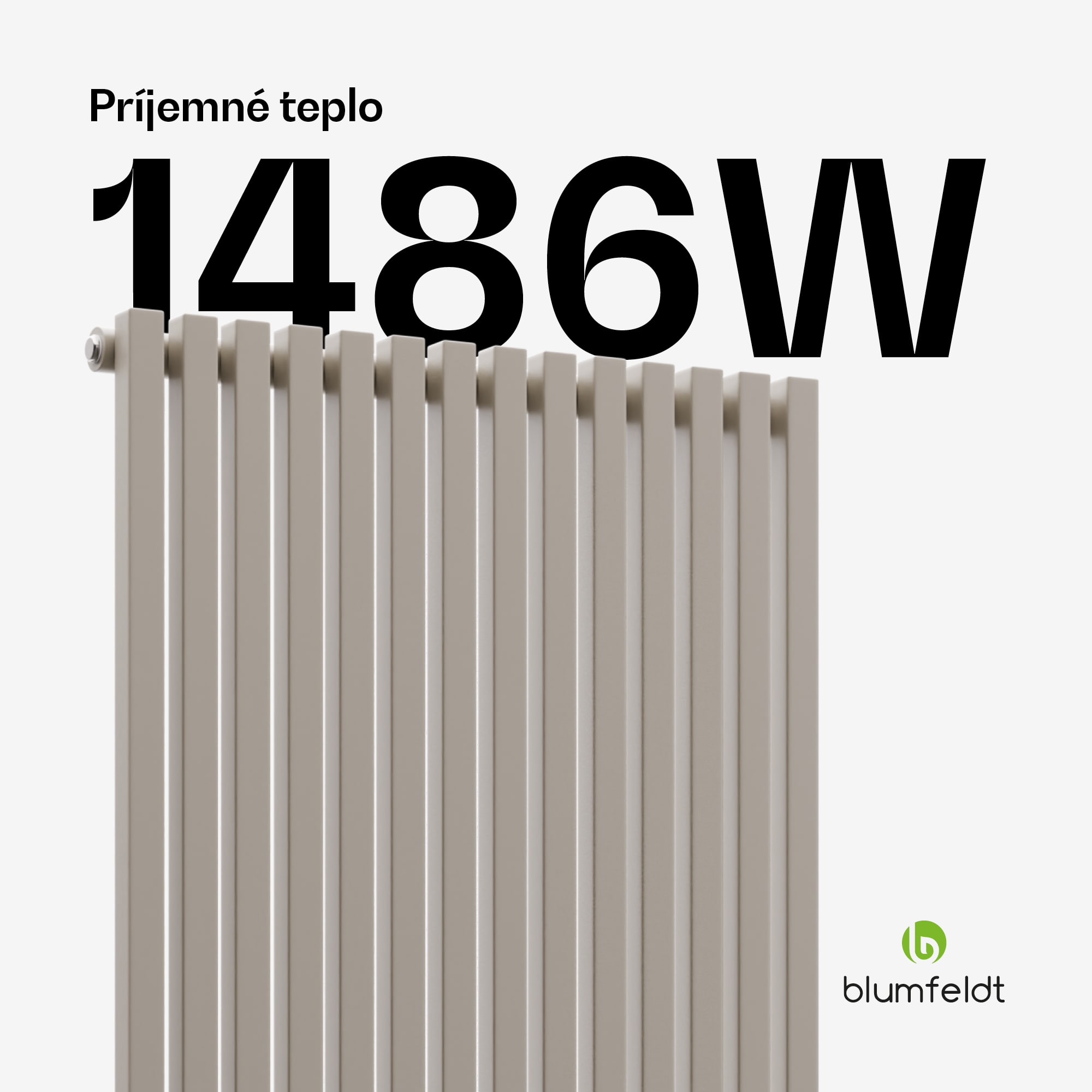 Blumfeldt Delgado radiátor | Moderný dizajn | 60 x 180 cm | 1486 W | Stredové pripojenie – Obrázok 2