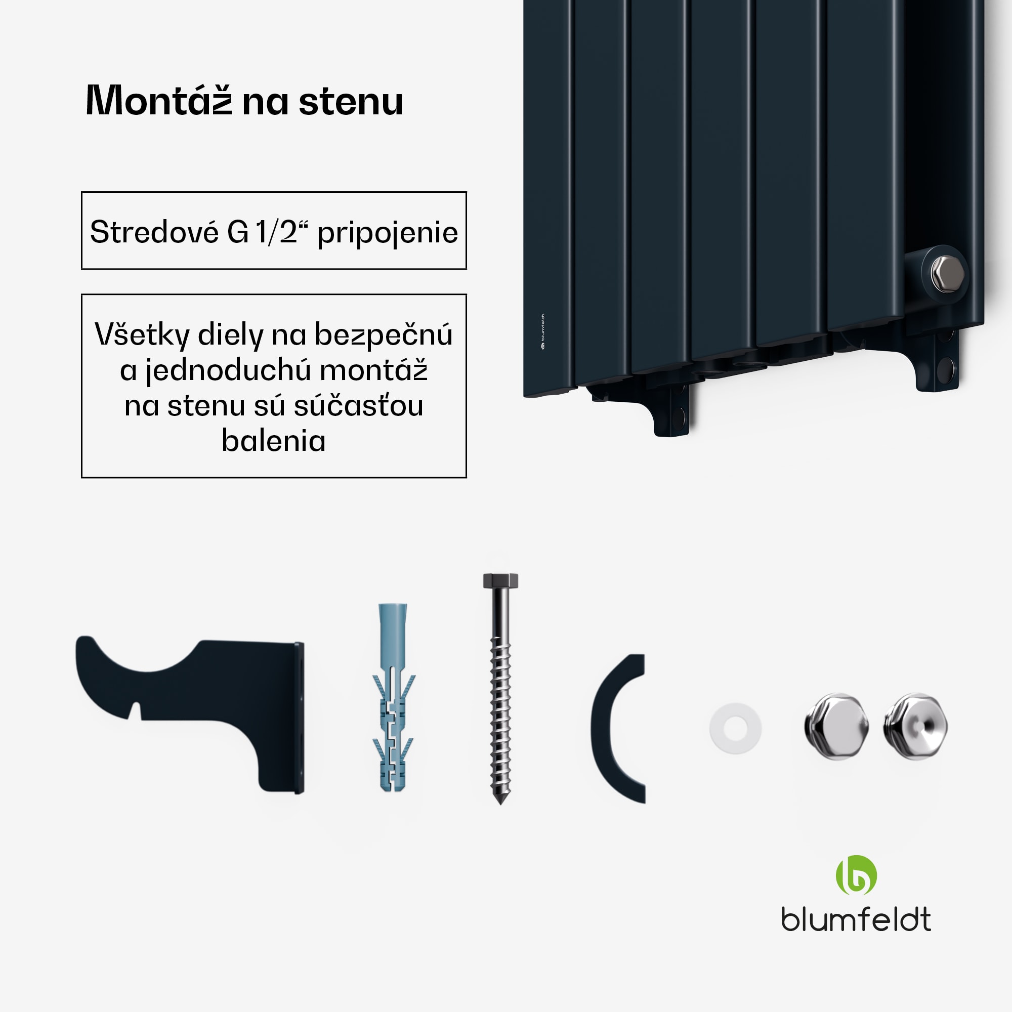 Blumfeldt Ontario radiátor 180x45 Výkon 1364 W – Obrázok 5