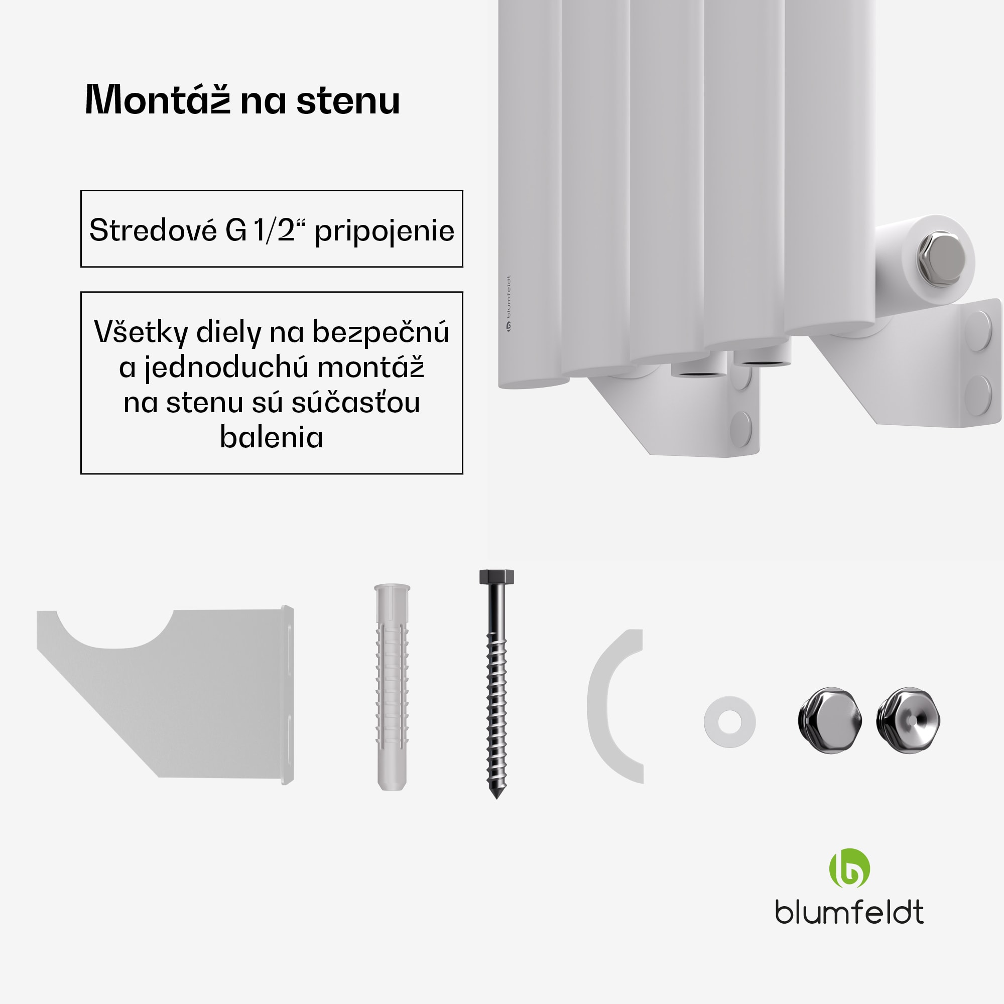 Blumfeldt Tallheo radiátor 120x30 420W – Obrázok 4