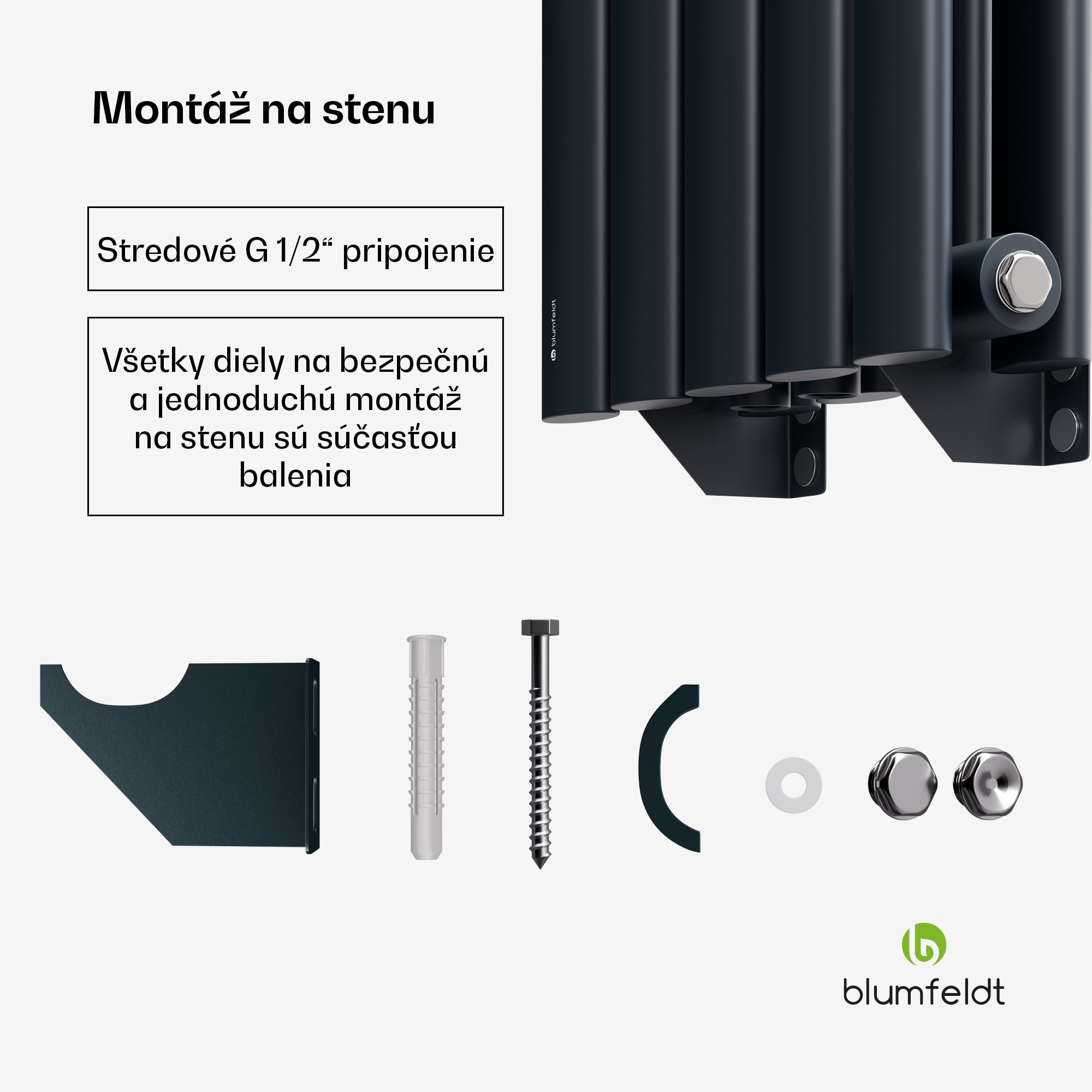 Blumfeldt Tallheo radiátor 120x30 620W – Obrázok 5
